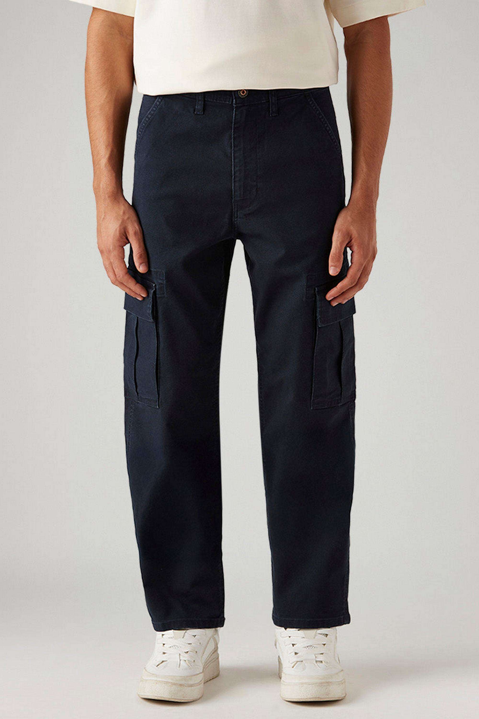 Solid-Cotton-Relaxed-Fit-Men-s-Trousers