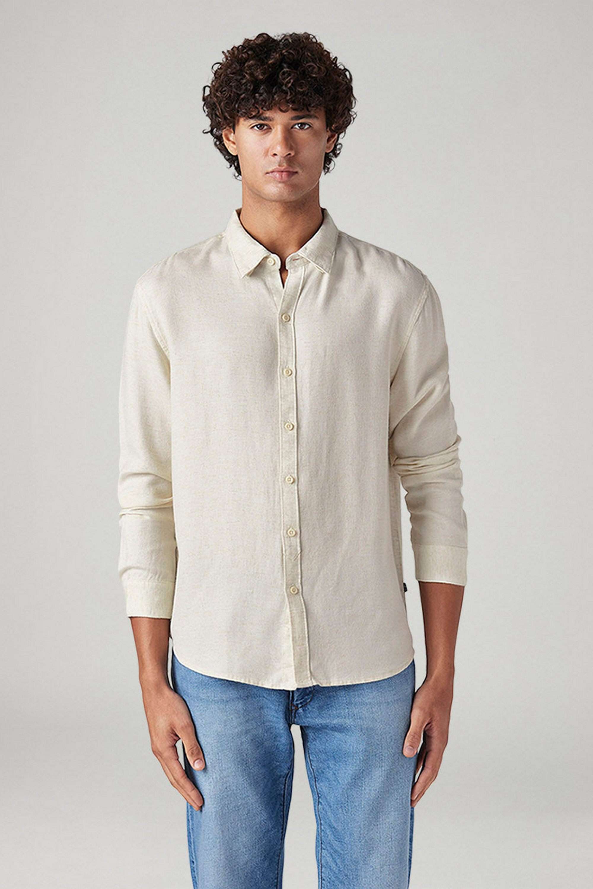 Solid-Tencel-Slim-Fit-Men-s-Casual-Wear-Shirt