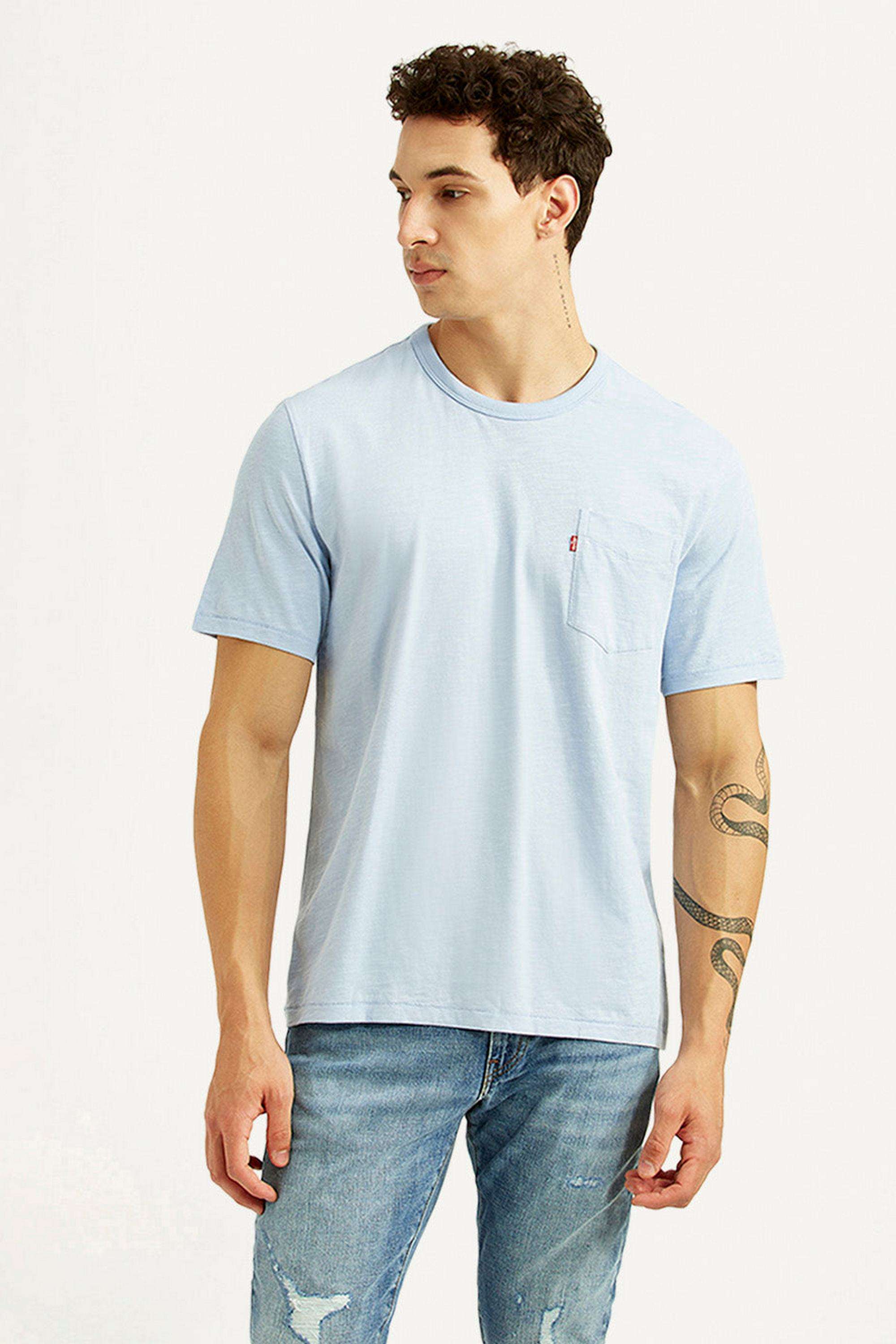 Solid-Cotton-Slim-Fit-Men-s-T-Shirt