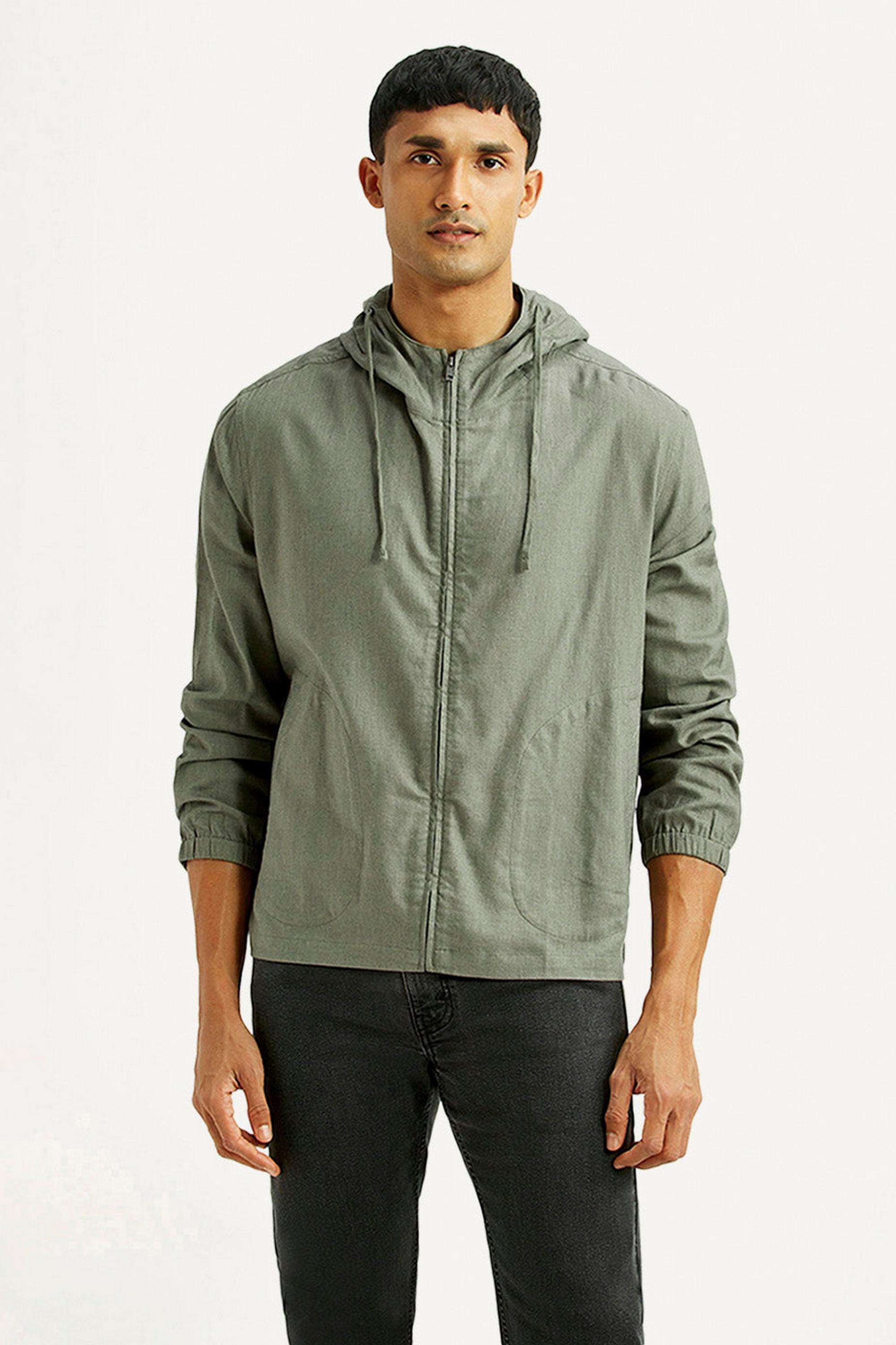 Solid-Linen-Blend-Relaxed-Fit-Men-s-Jacket