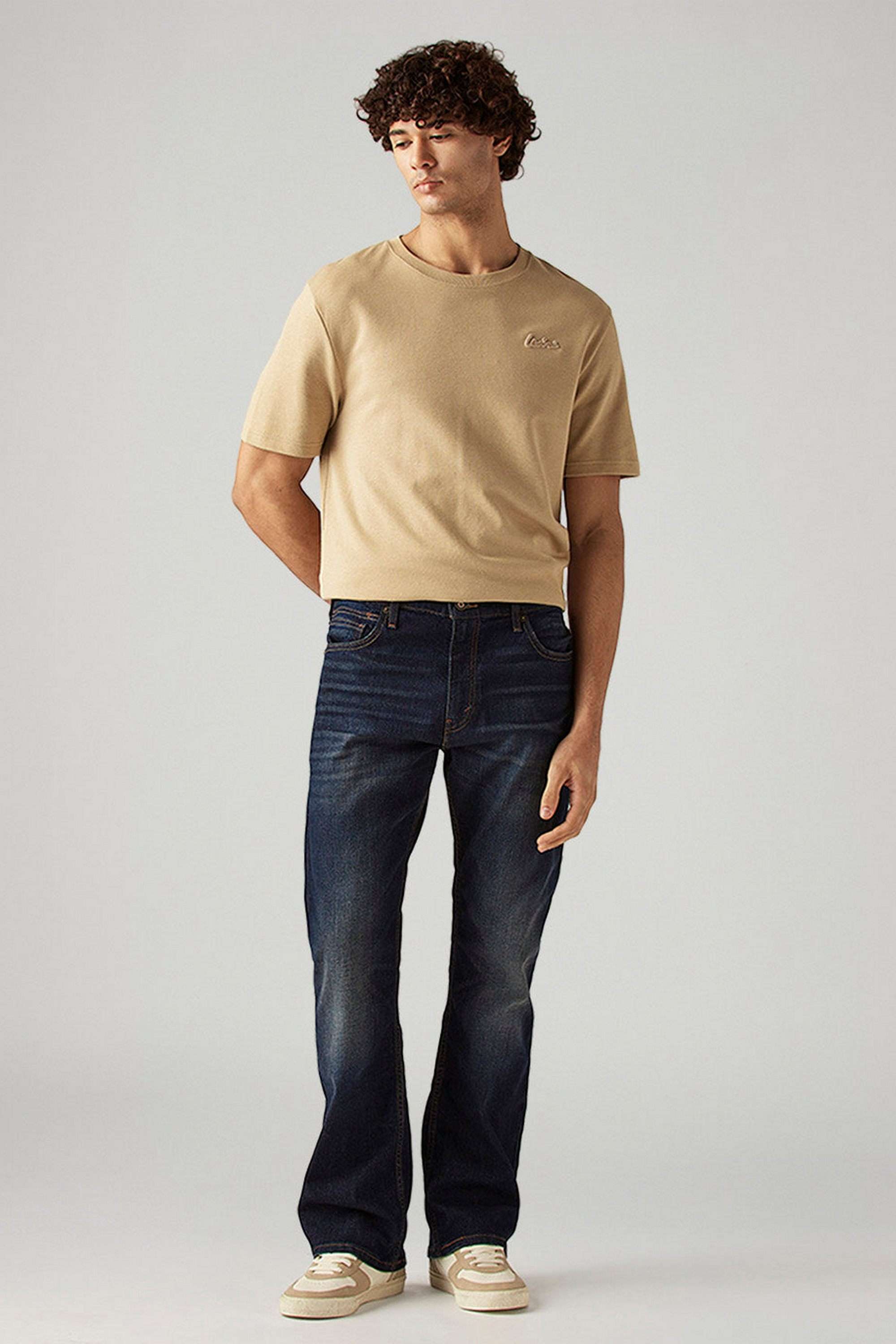 Light-Wash-Cotton-Bootcut-Fit-Men-s-Jeans