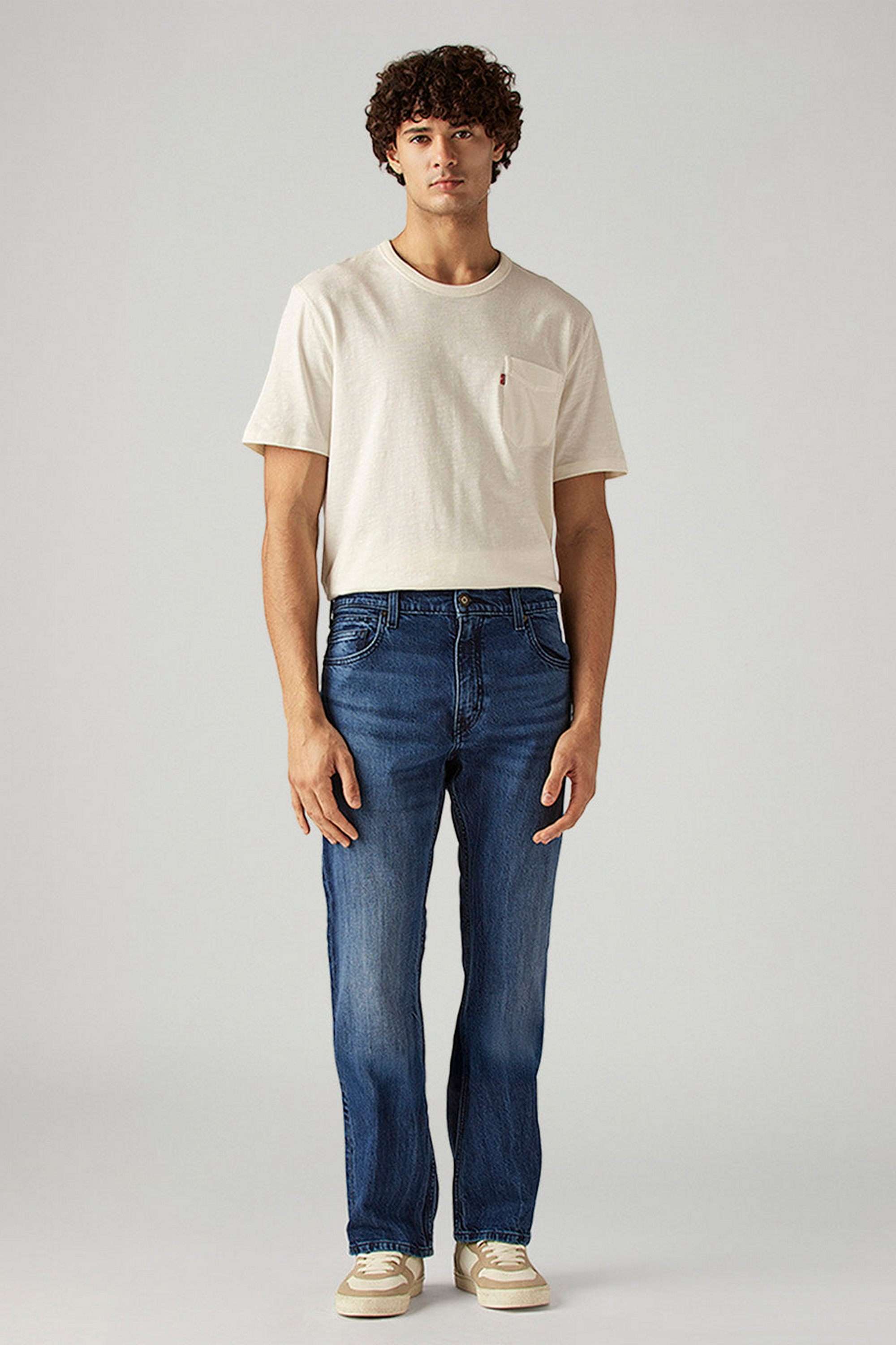 Light-Wash-Cotton-Bootcut-Fit-Men-s-Jeans