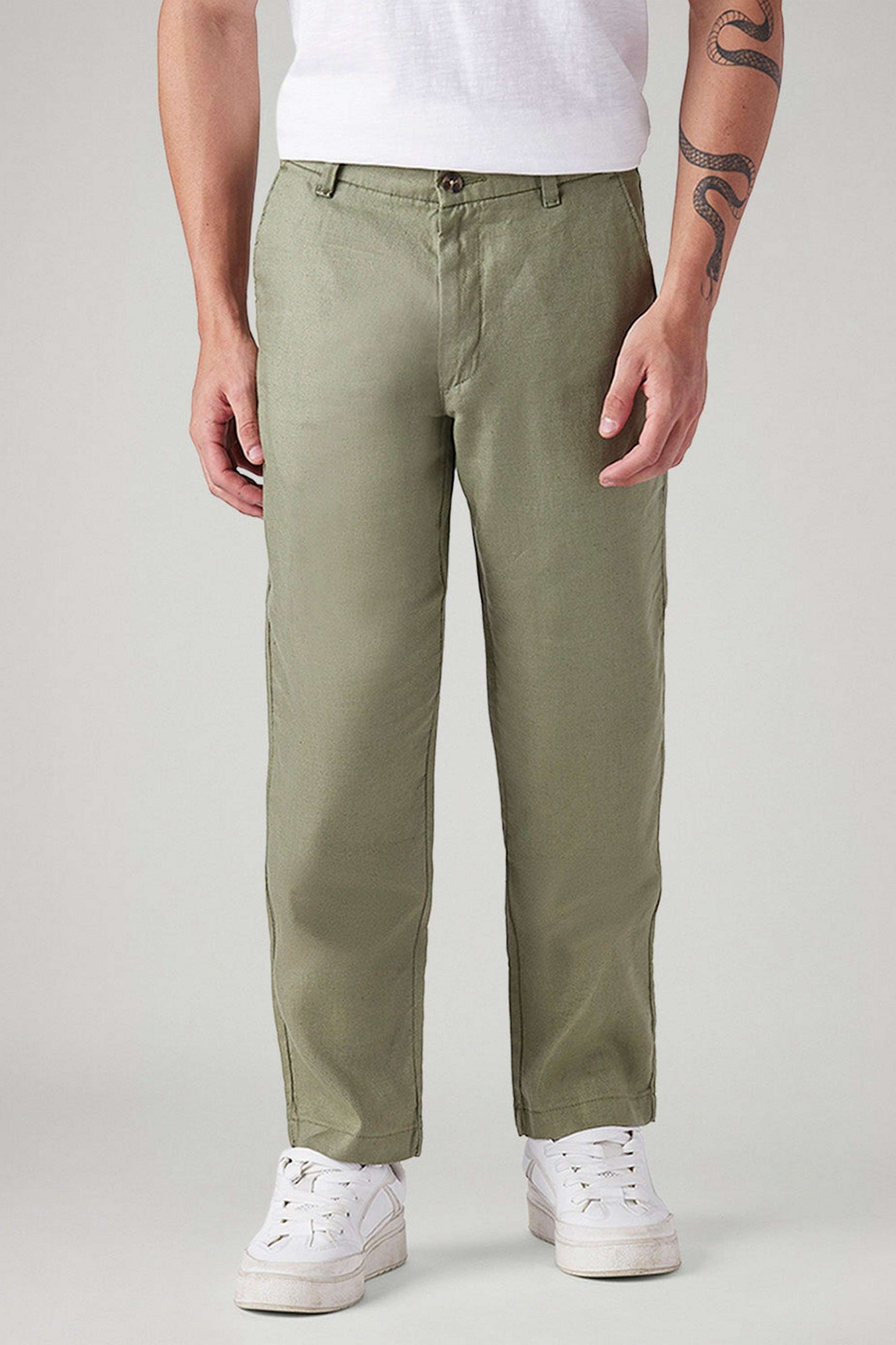 Solid-Linen-Relaxed-Fit-Men-s-Casual-Wear-Trousers
