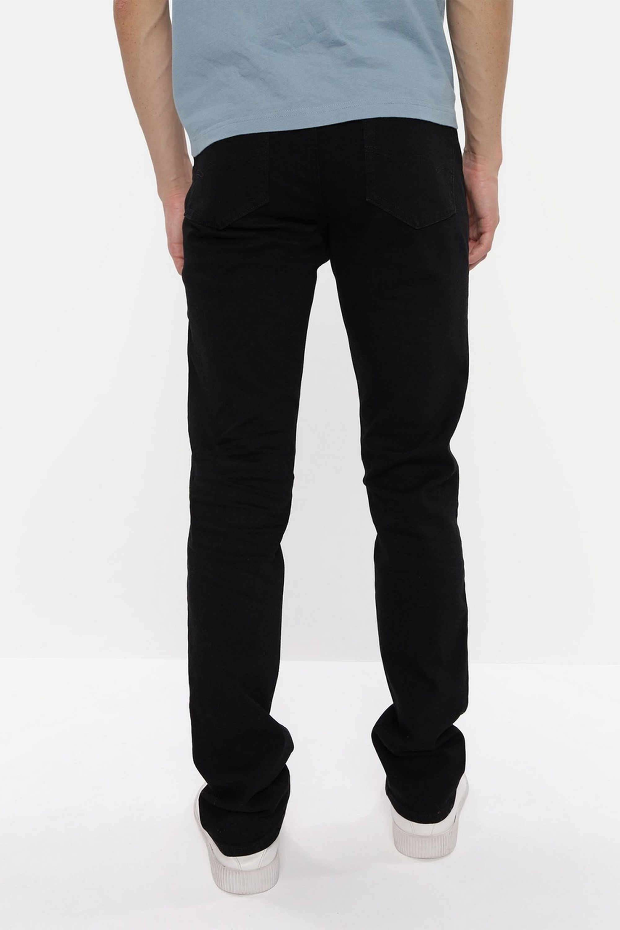 Solid-Polyester-Cotton-Slim-Fit-Men-s-Jeans