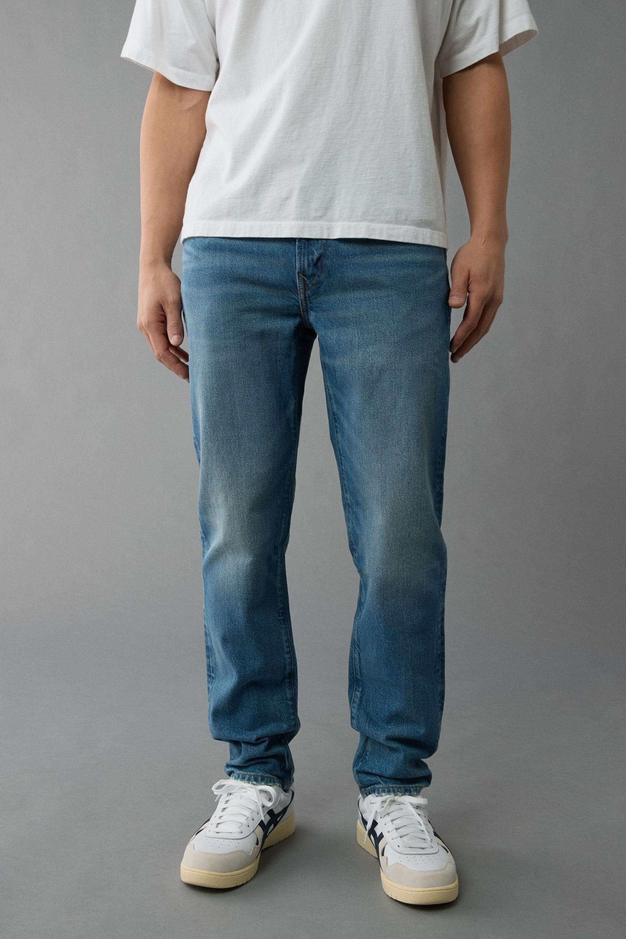Solid-Cotton-Stretch-Straight-Fit-Men-s-Jeans