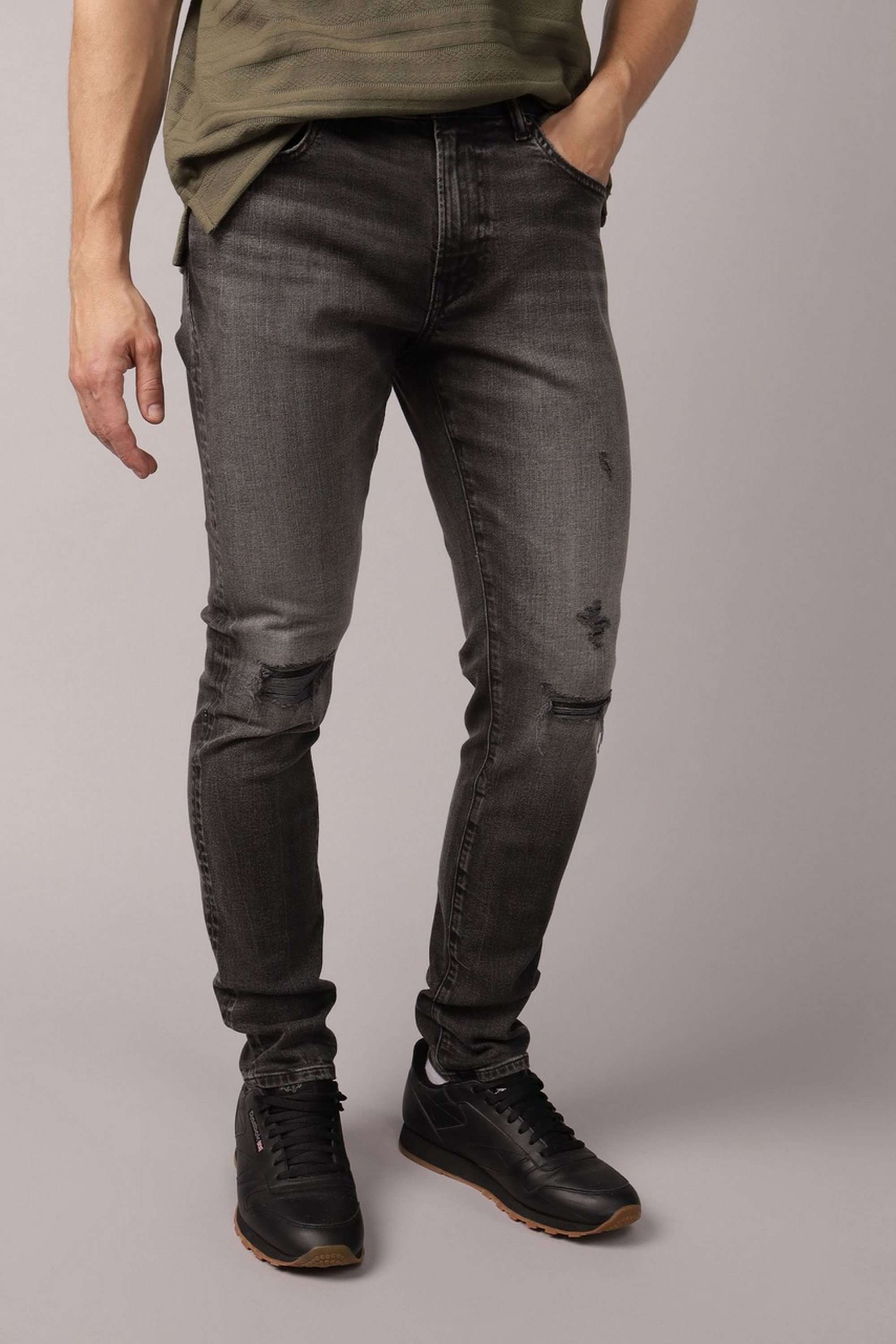 Solid-Cotton-Stretch-Skinny-Fit-Men-s-Jeans