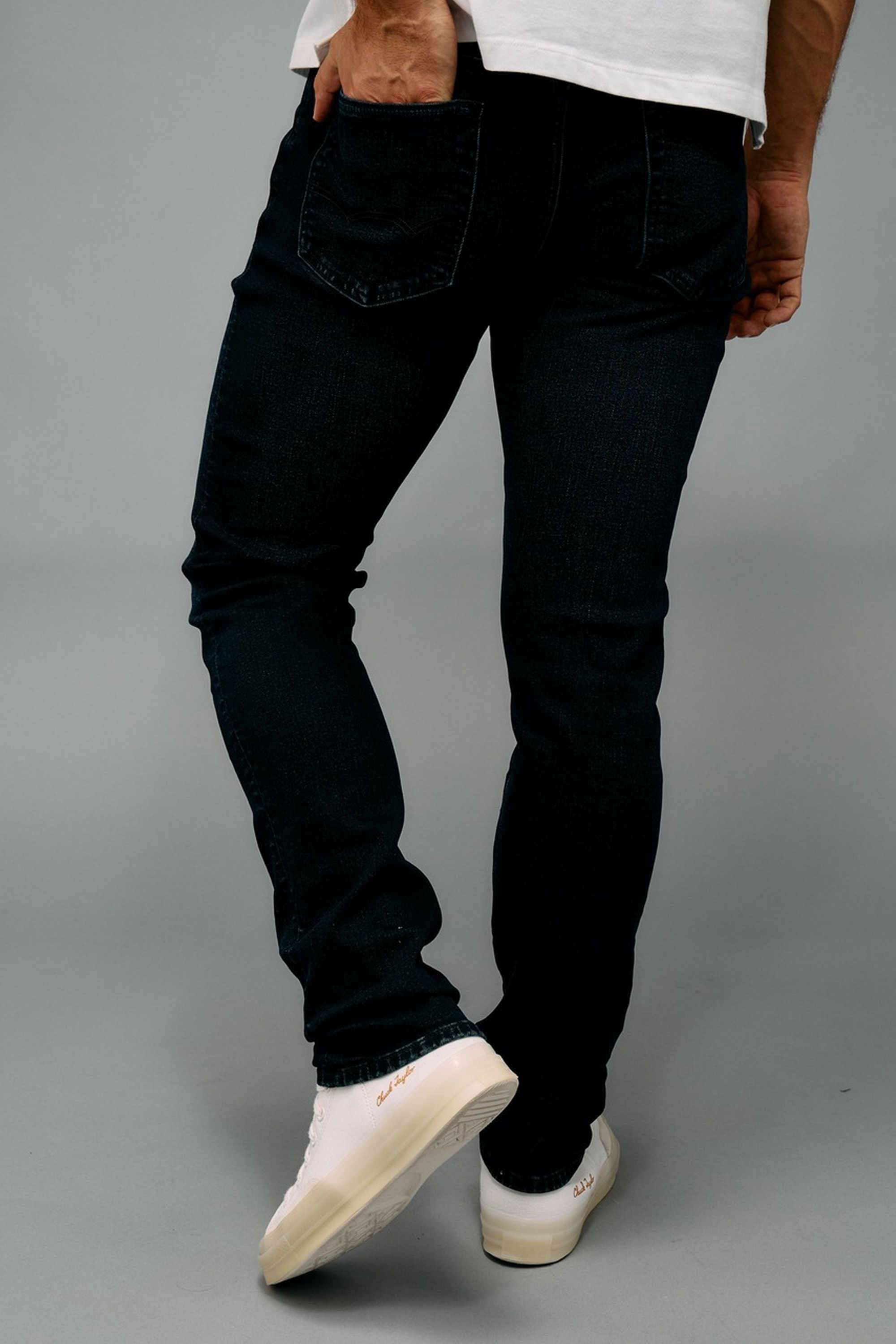 Solid-Cotton-Stretch-Slim-Fit-Men-s-Jeans