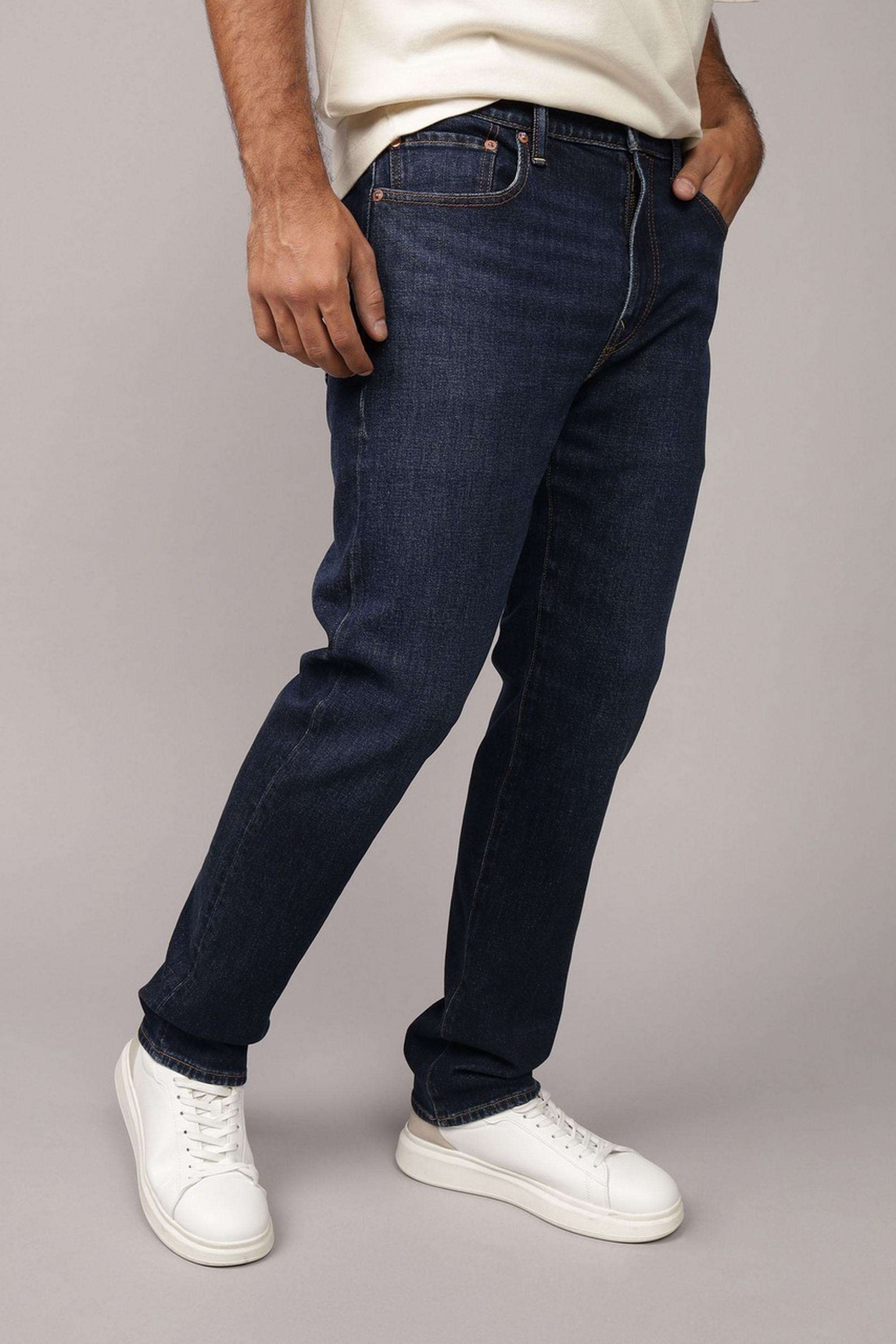 Solid-Cotton-Stretch-Straight-Fit-Men-s-Jeans