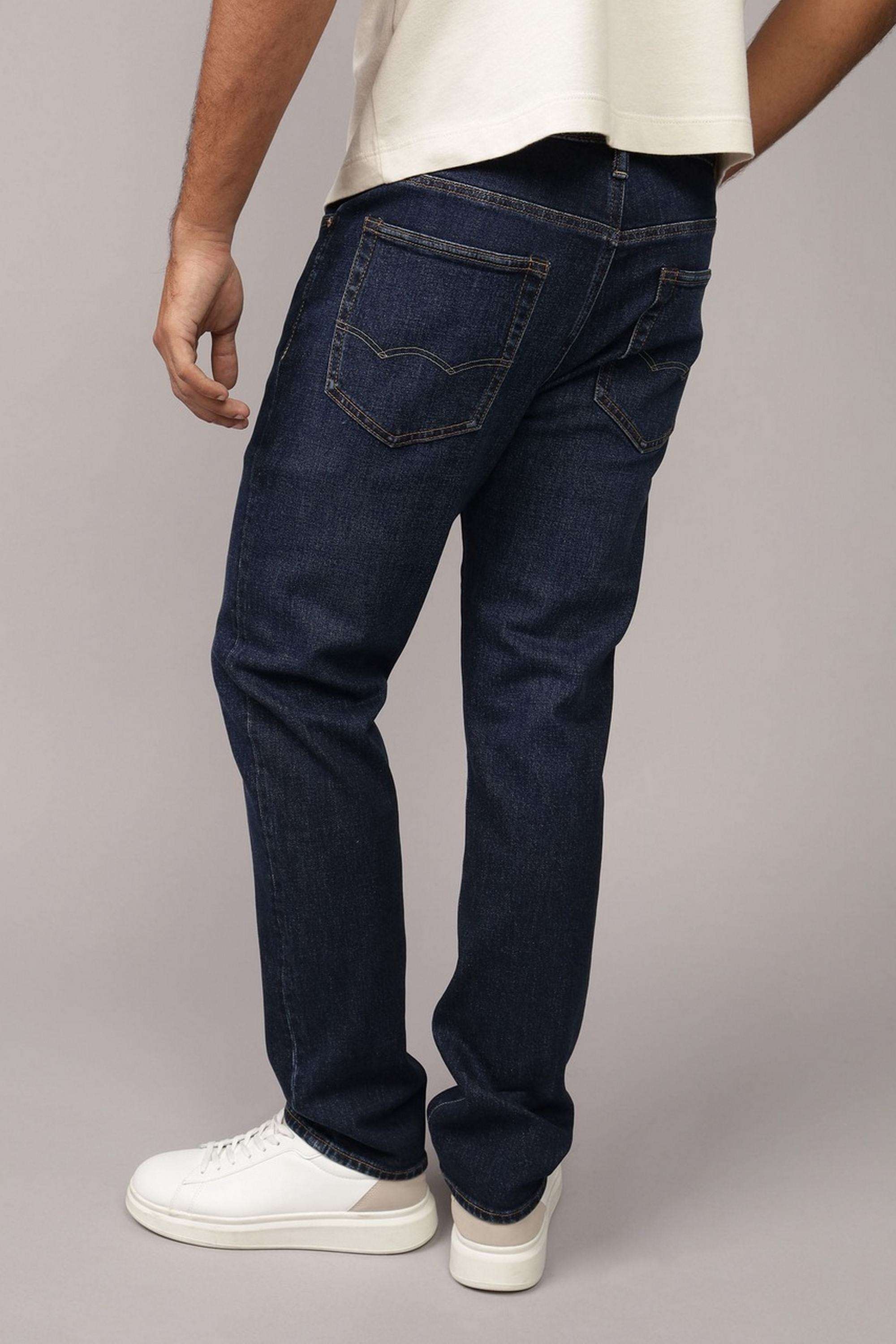Solid-Cotton-Stretch-Straight-Fit-Men-s-Jeans