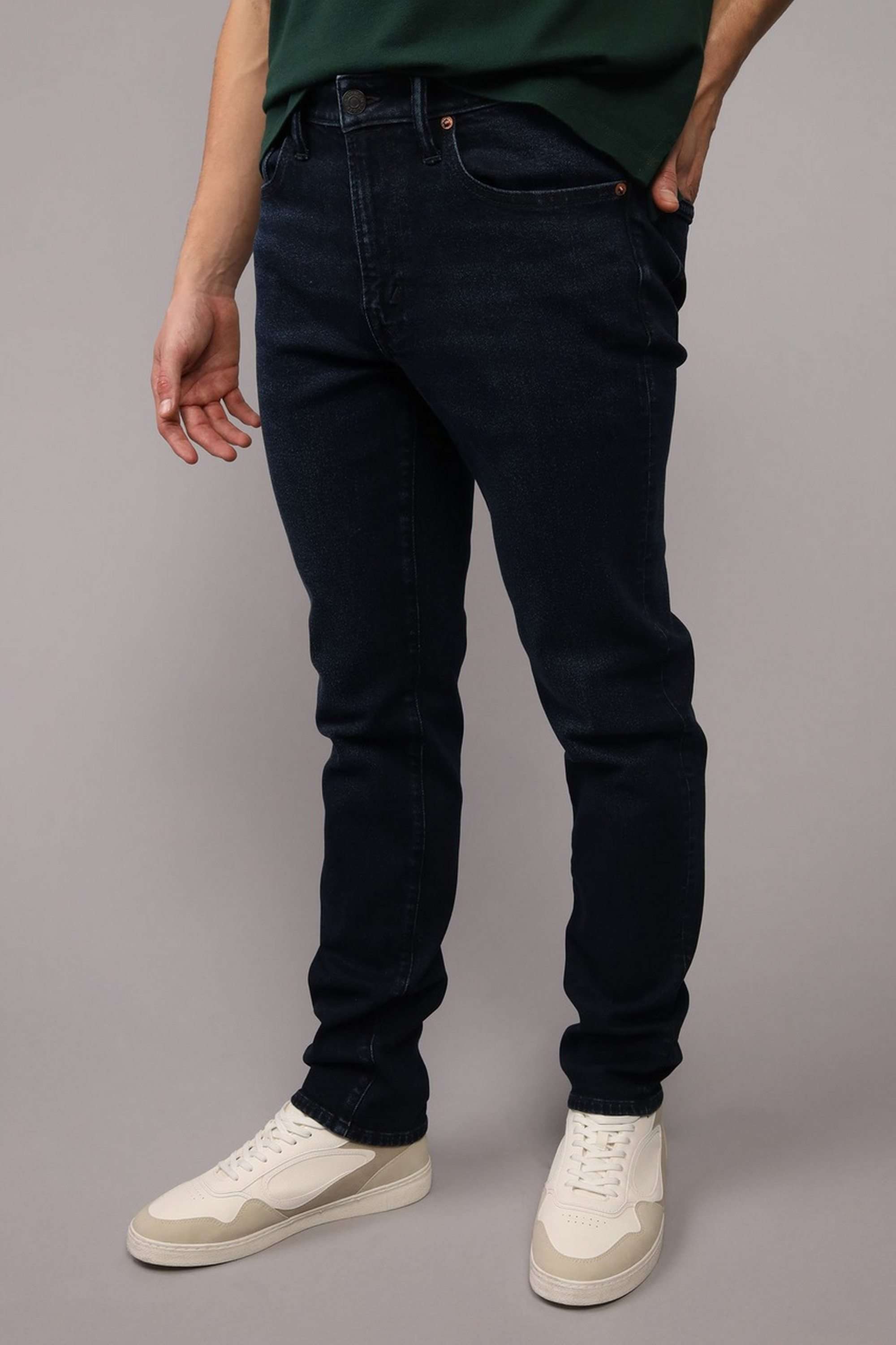 Solid-Cotton-Stretch-Straight-Fit-Men-s-Jeans