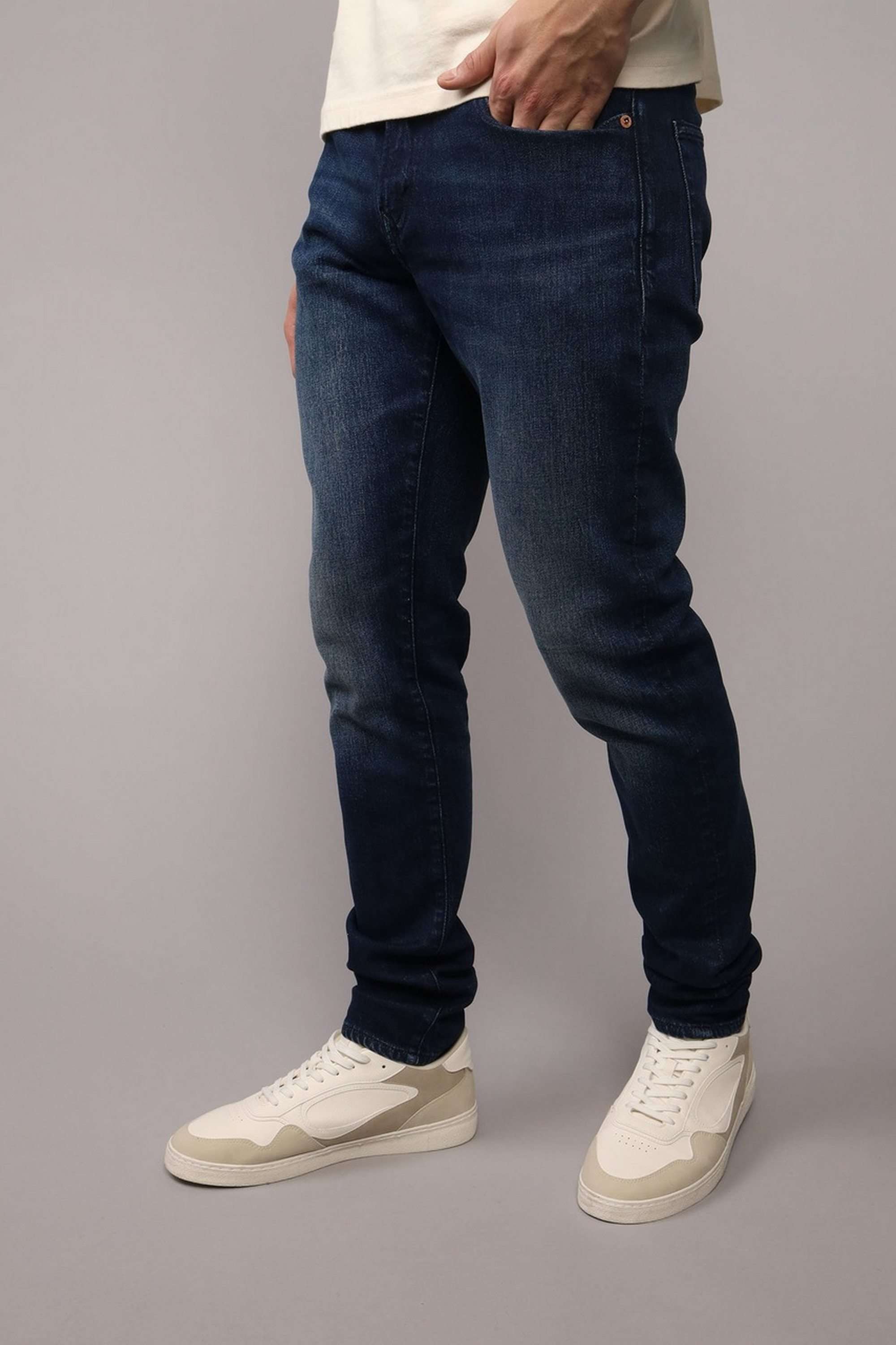 Solid-Cotton-Stretch-Skinny-Fit-Men-s-Jeans
