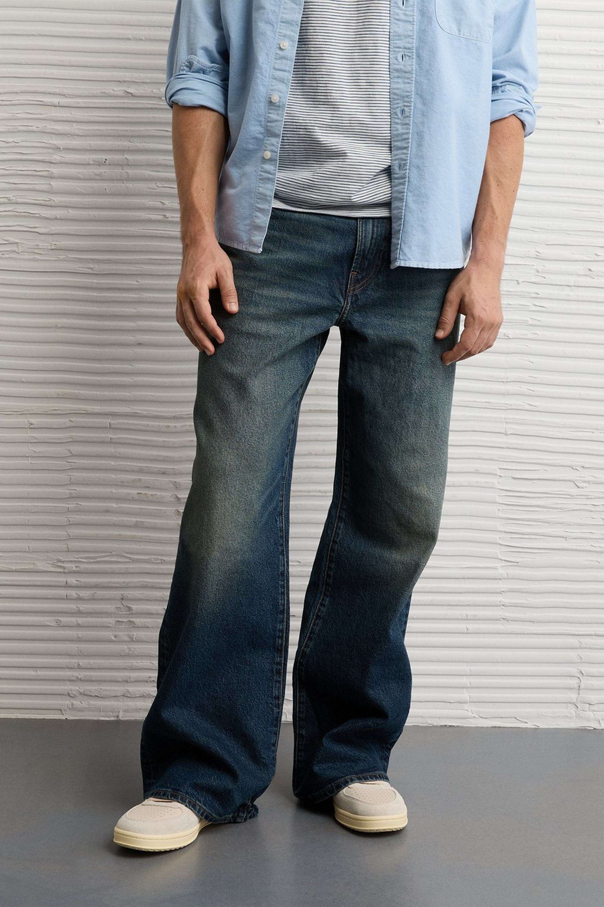 Solid-Cotton-Stretch-Relaxed-Fit-Men-s-Jeans