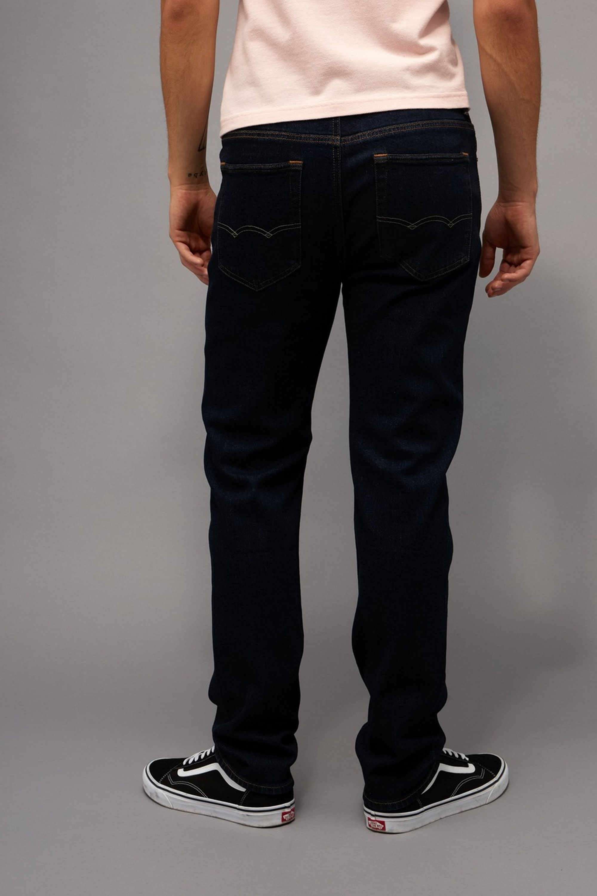 Solid-Cotton-Stretch-Straight-Fit-Men-s-Jeans