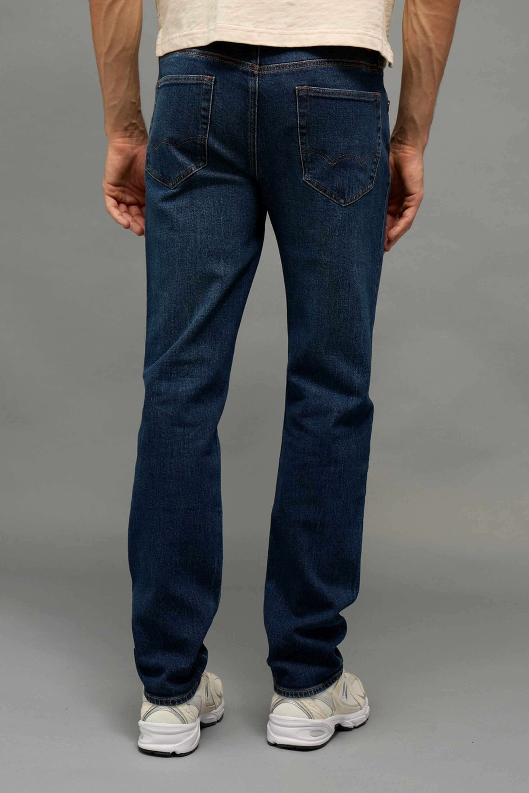 Solid-Cotton-Stretch-Straight-Fit-Men-s-Jeans