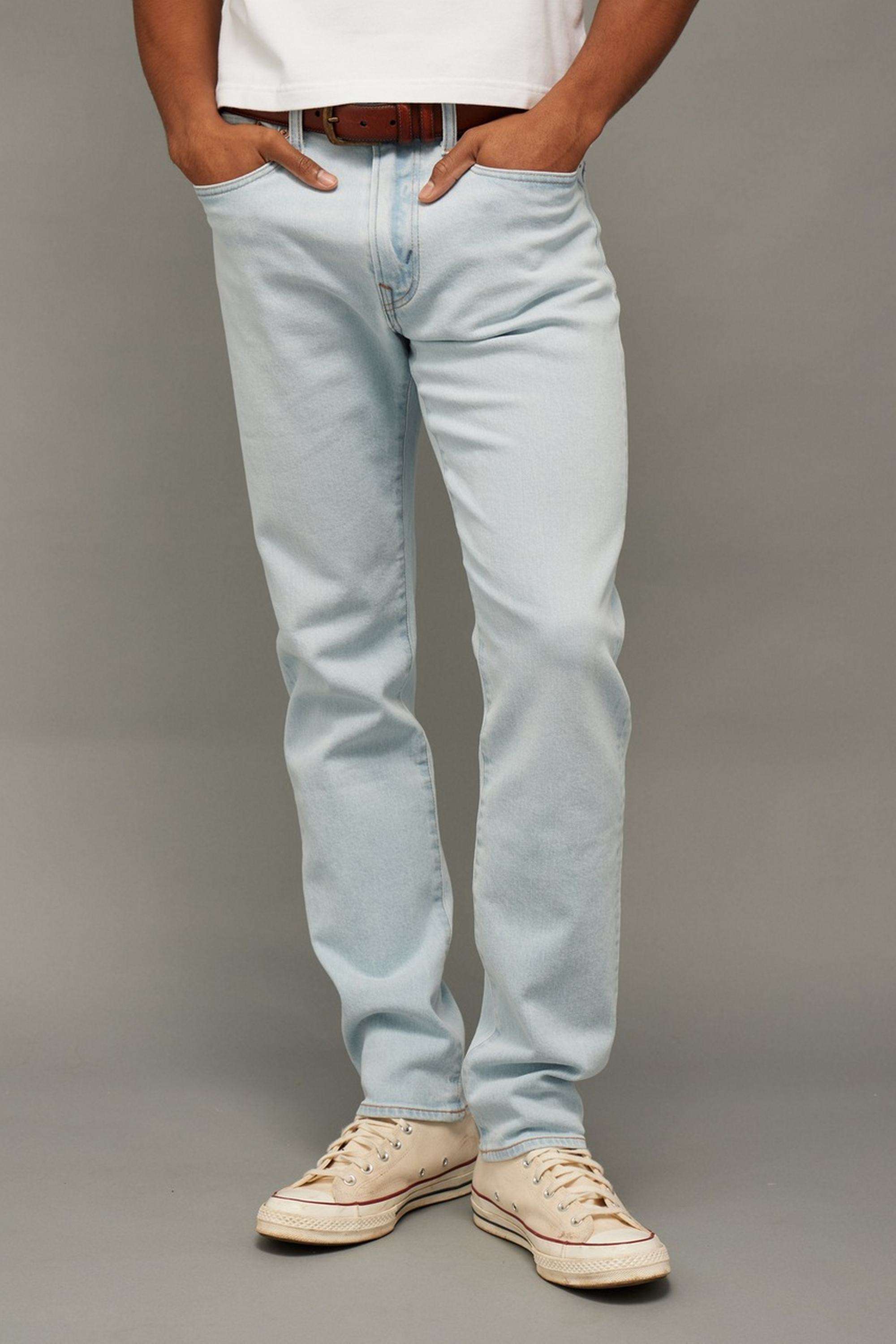 Solid-Cotton-Stretch-Straight-Fit-Men-s-Jeans