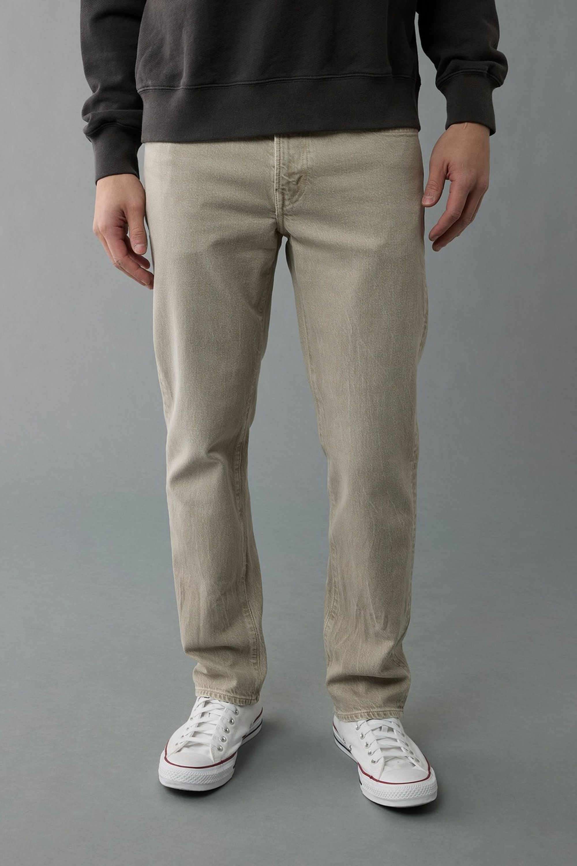 Solid-Cotton-Straight-Fit-Men-s-Pants