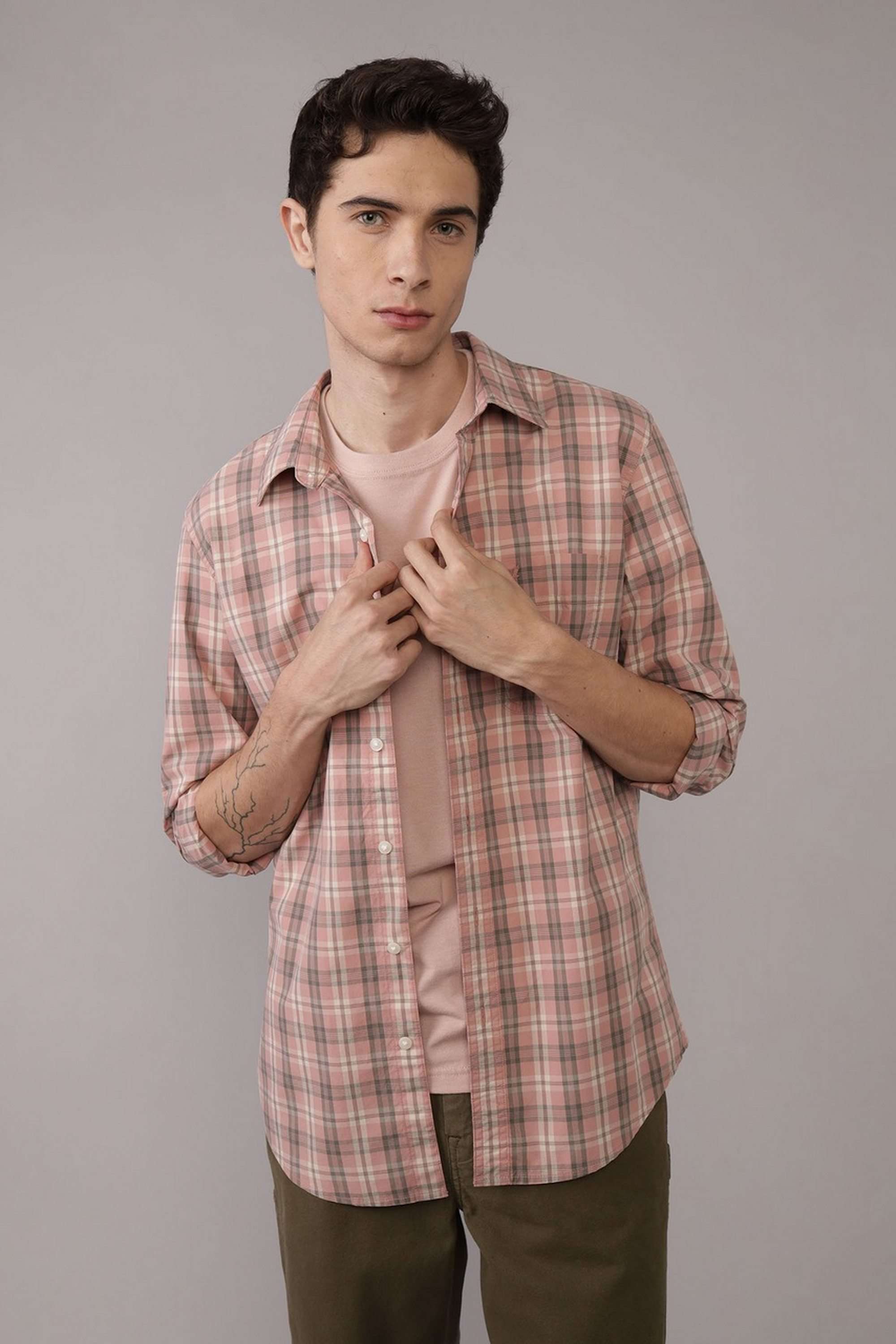 Solid-Cotton-Slim-Fit-Men-s-Shirt