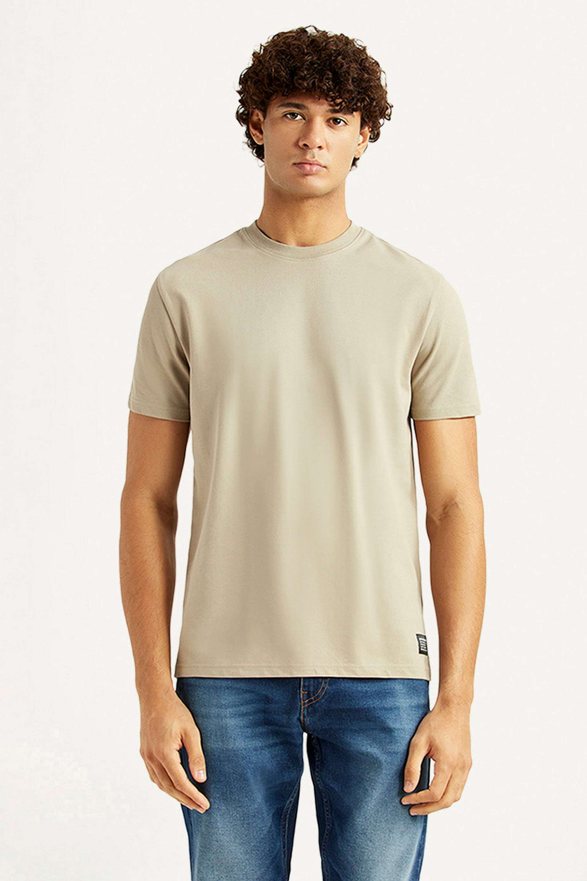 Solid-Cotton-Round-Neck-Men-s-T-Shirt