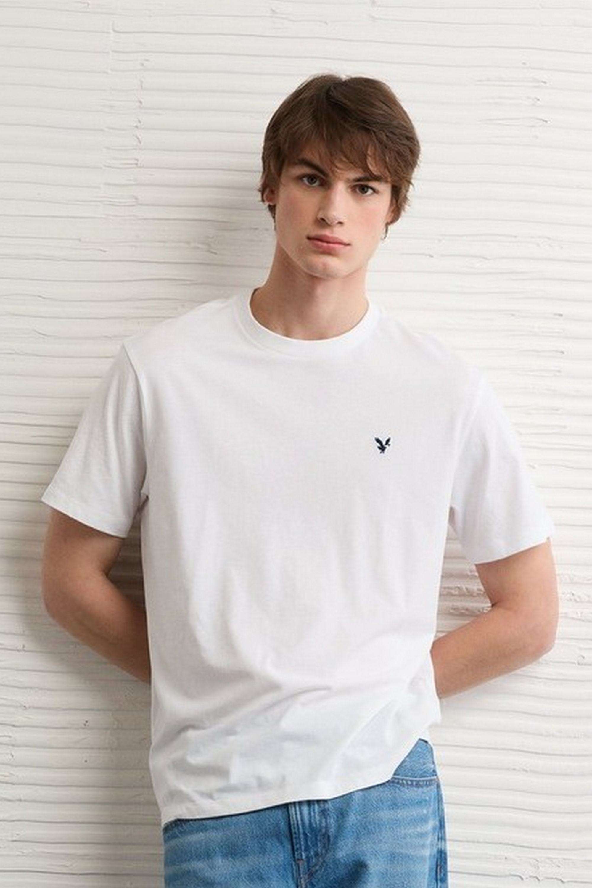 Solid-Polyester-Cotton-Regular-Fit-Men-s-T-Shirt