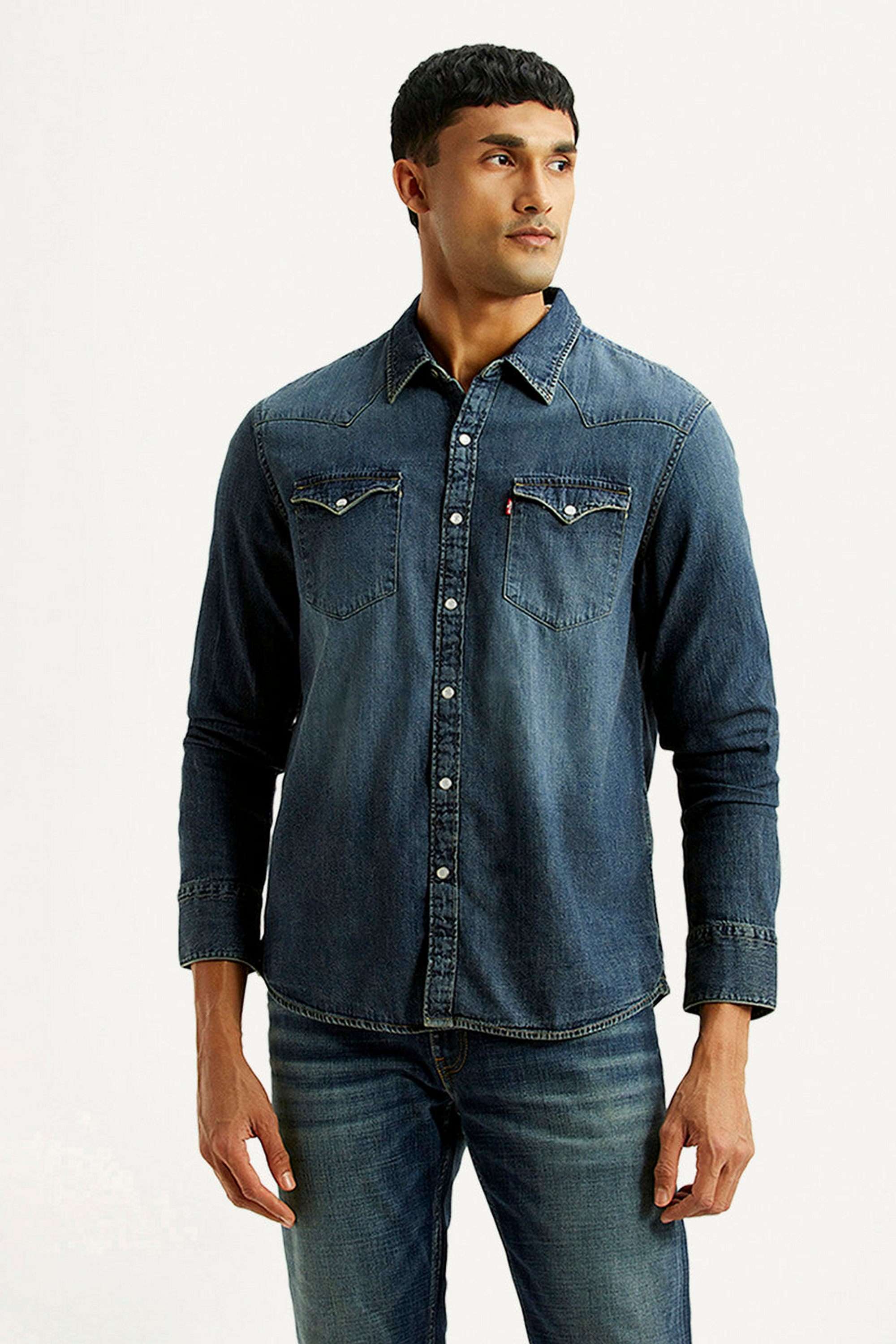 Solid-Cotton-Slim-Fit-Men-s-Casual-Wear-Shirt