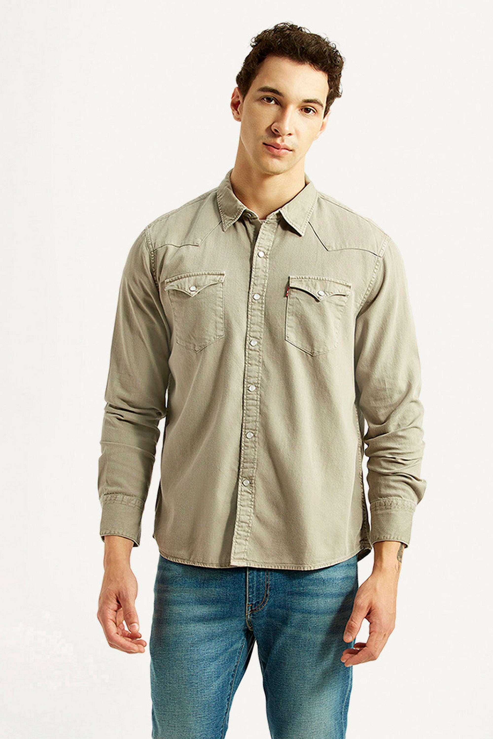 Solid-Cotton-Slim-Fit-Men-s-Casual-Wear-Shirt