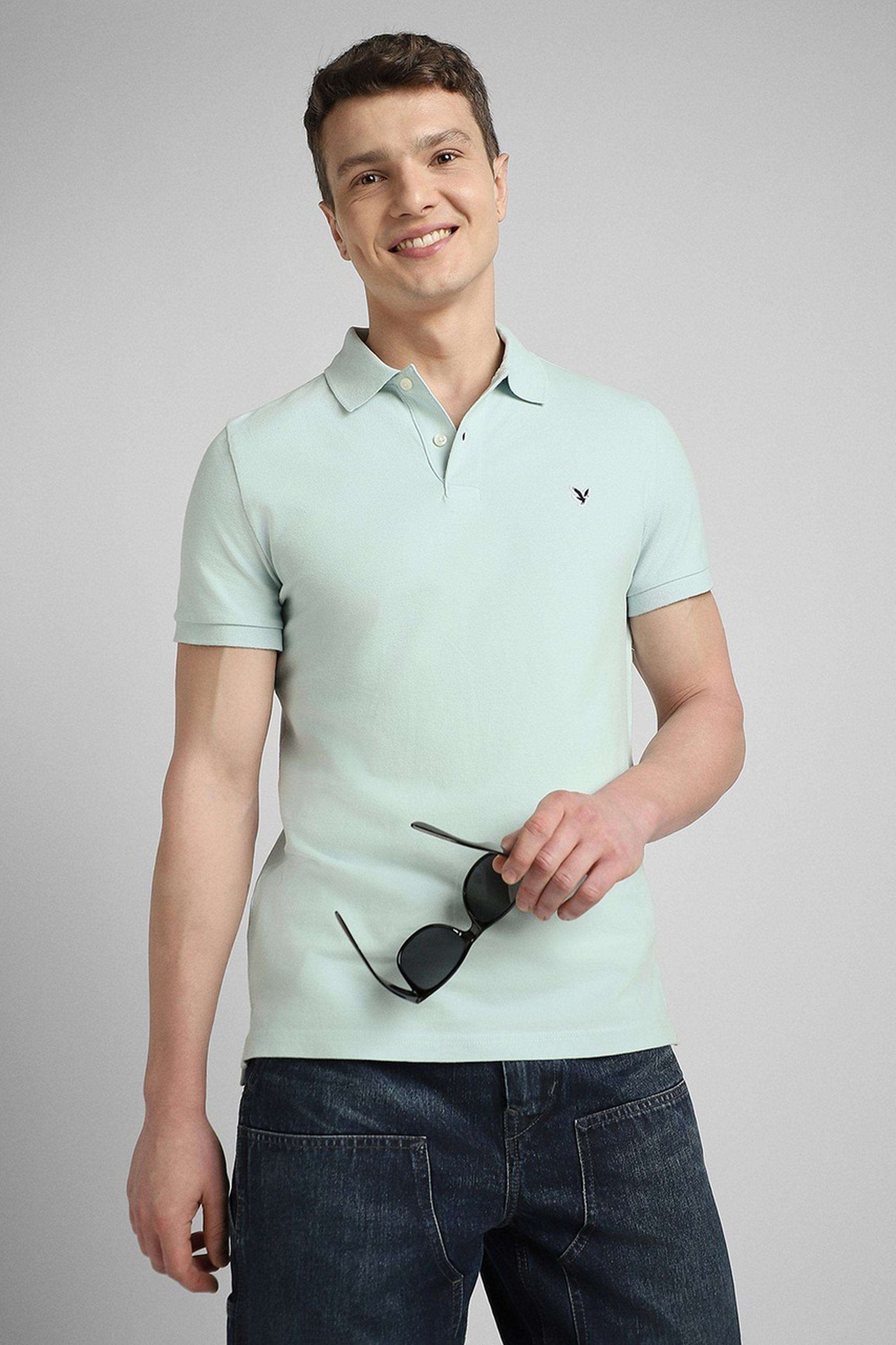 Solid-Cotton-Stretch-Polo-Men-s-T-Shirt