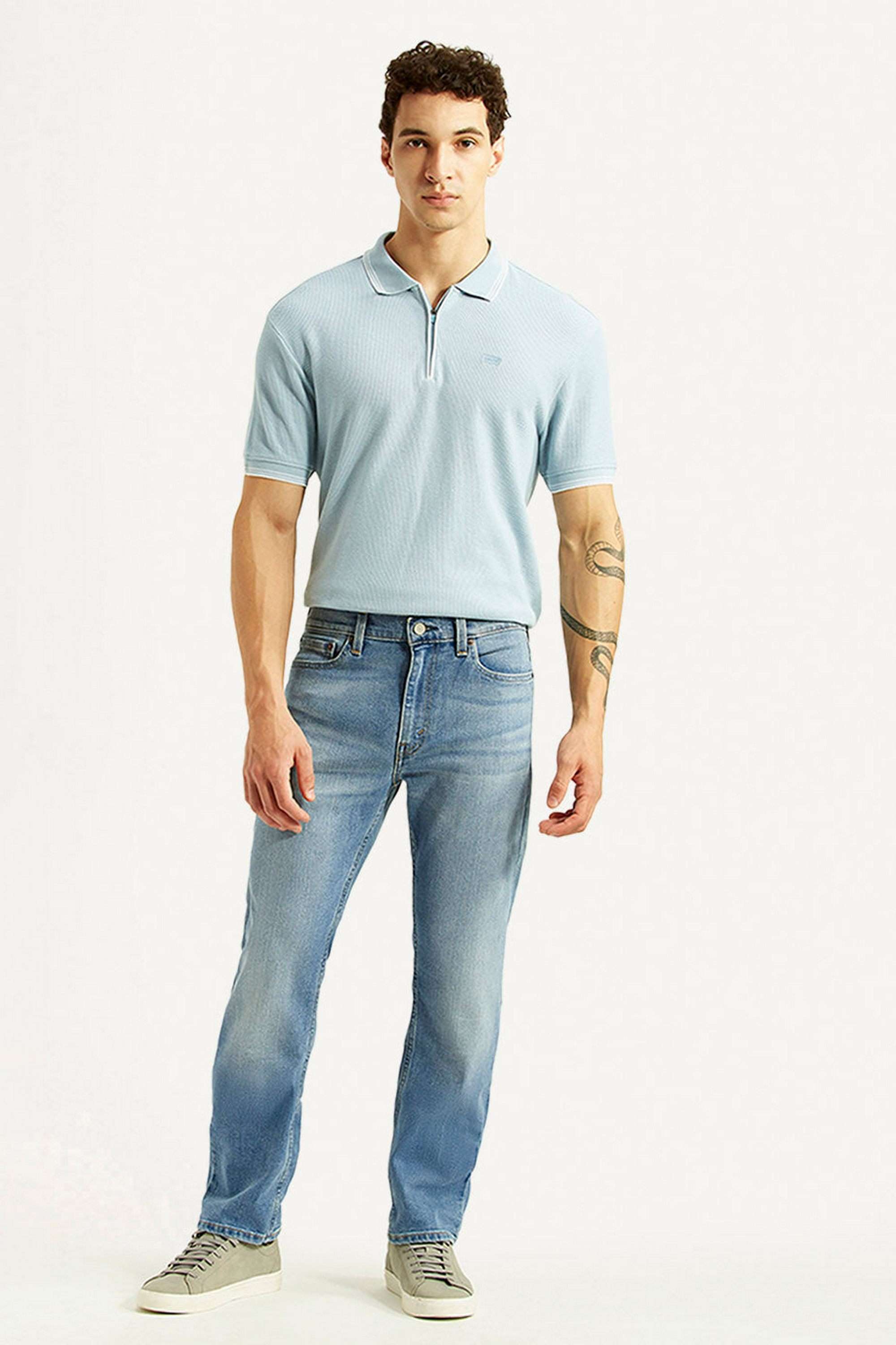 Light-Wash-Cotton-Slim-Fit-Men-s-Jeans