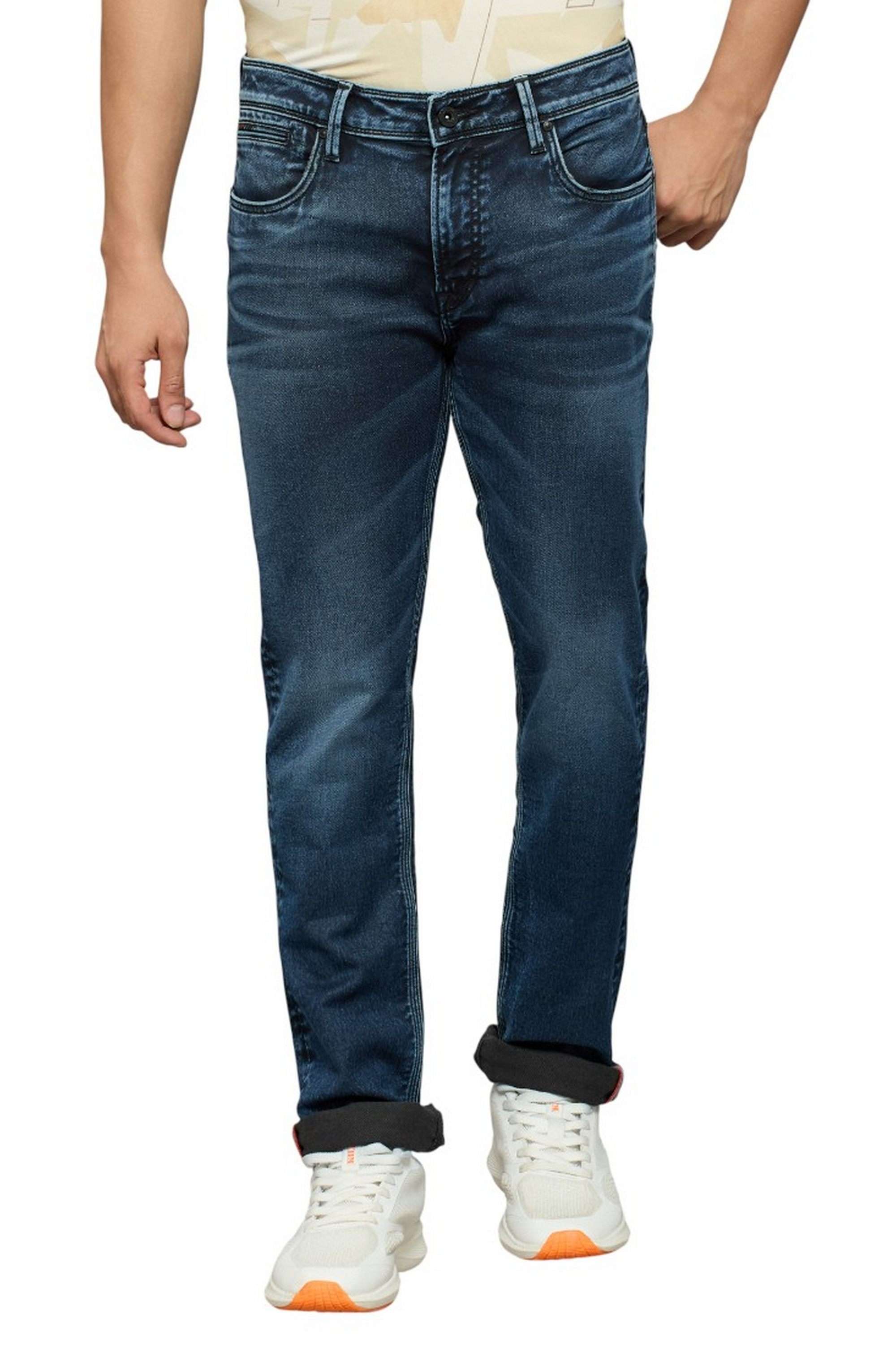 Solid-Cotton-Stretch-Straight-Fit-Men-s-Jeans