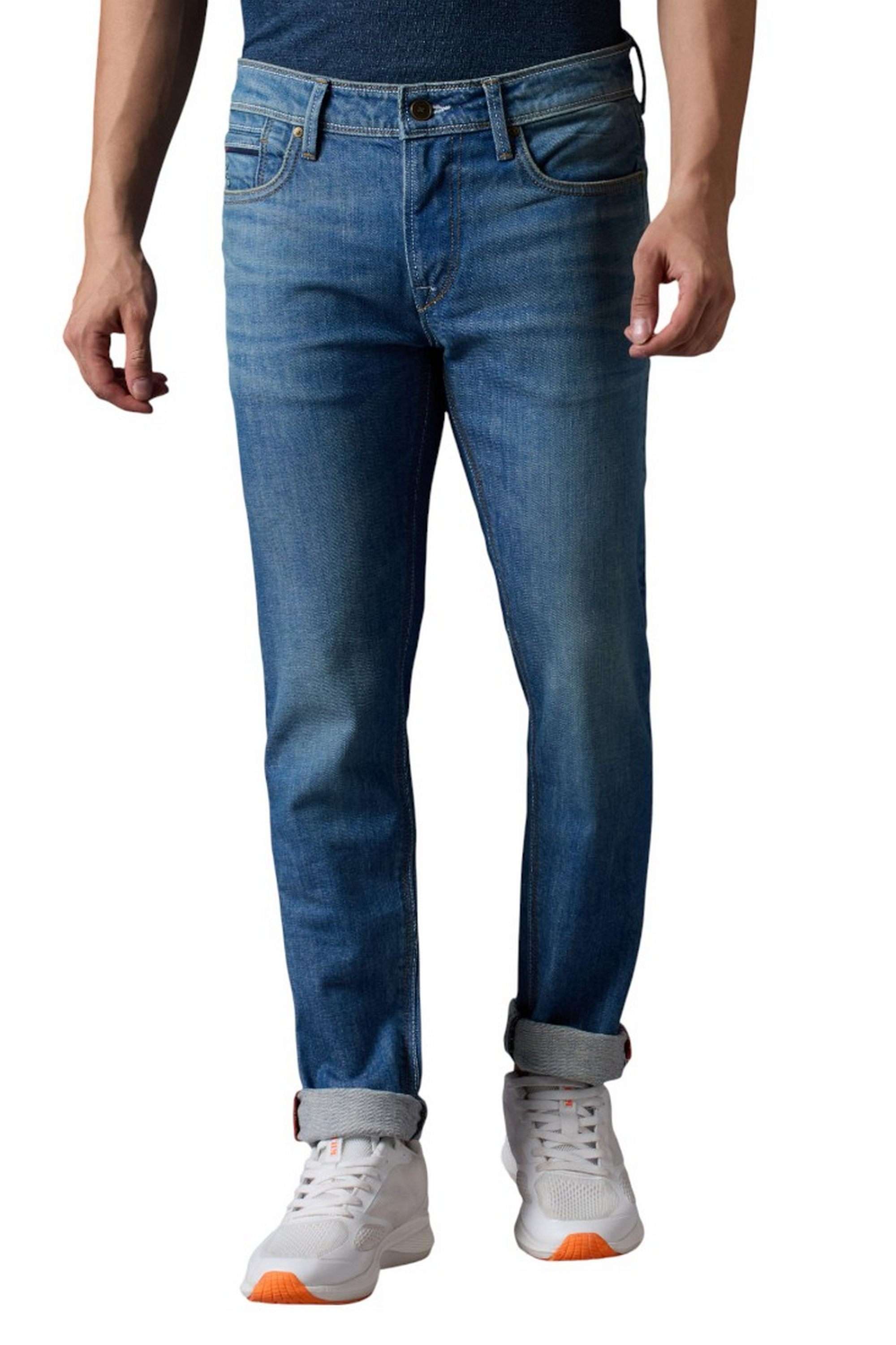Solid-Cotton-Stretch-Straight-Fit-Men-s-Jeans