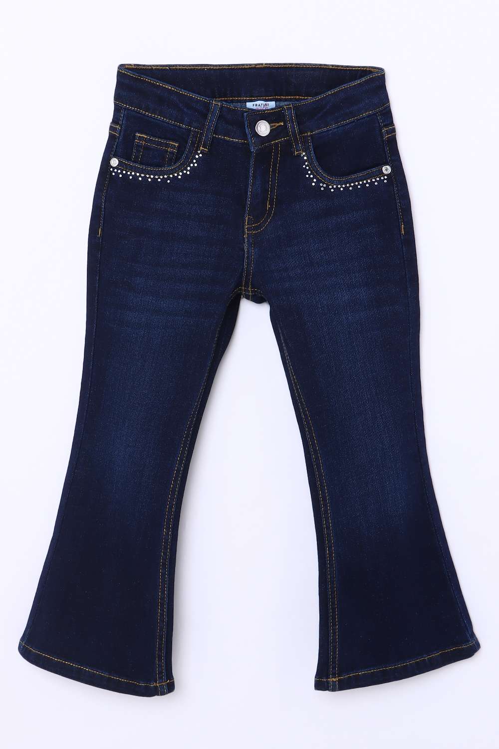 Embellished-Blended-Fabric-Regular-Fit-Girls-Jeans