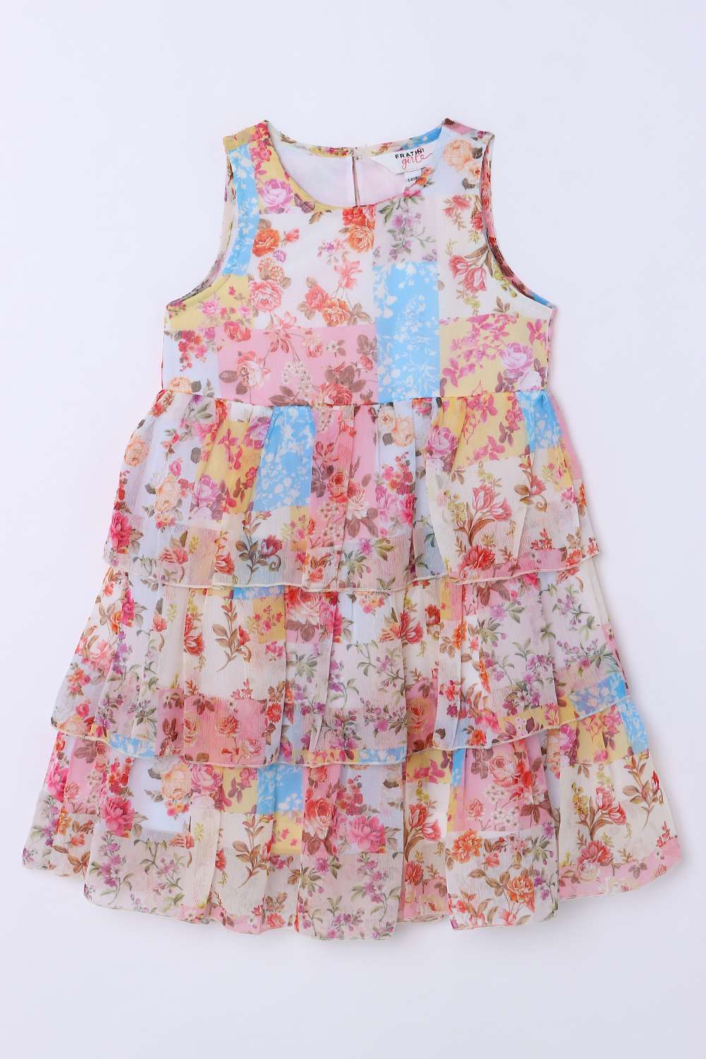 Floral-Round-Neck-Girls-Casual-Wear-Dress