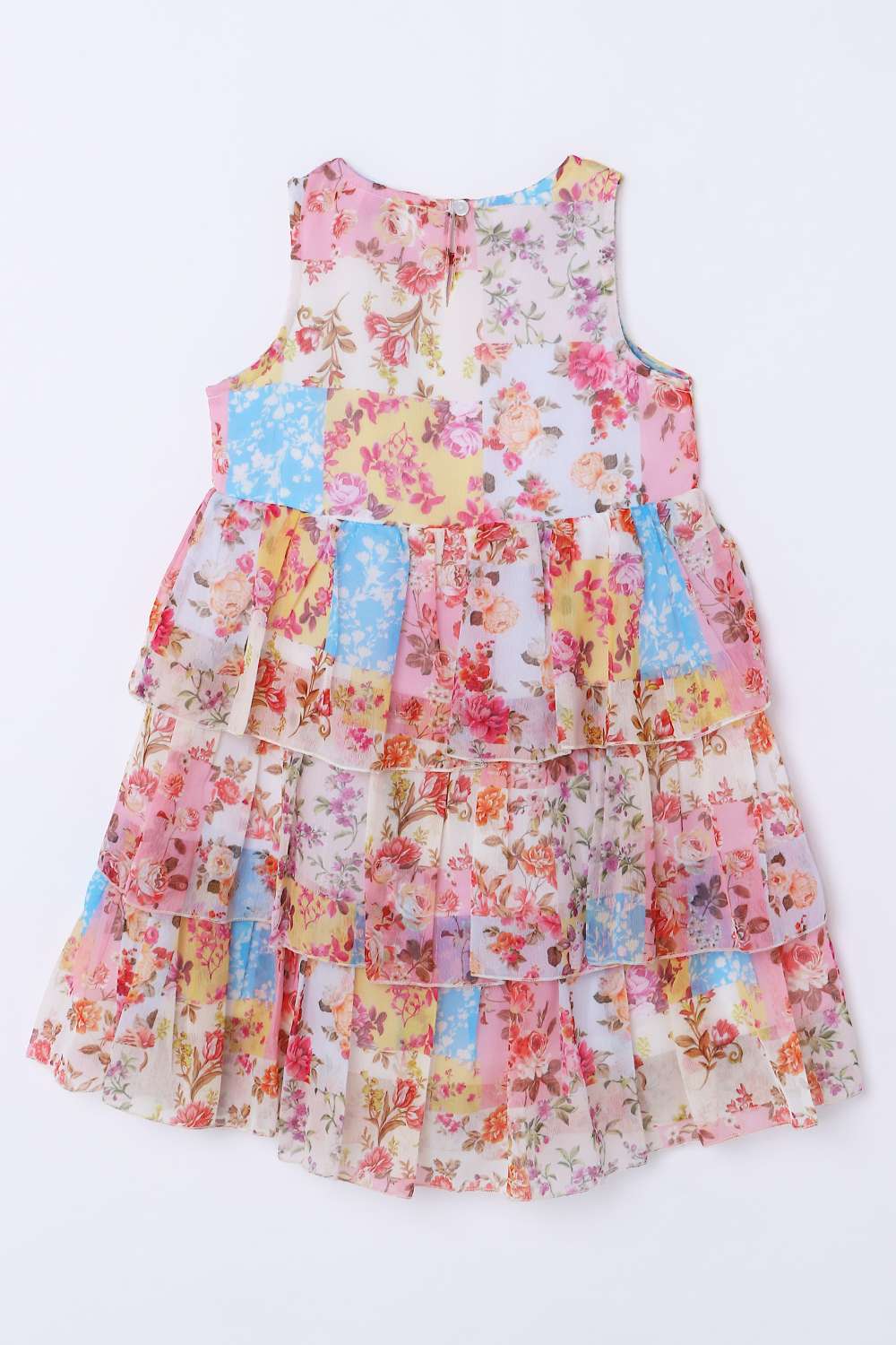Floral-Round-Neck-Girls-Casual-Wear-Dress