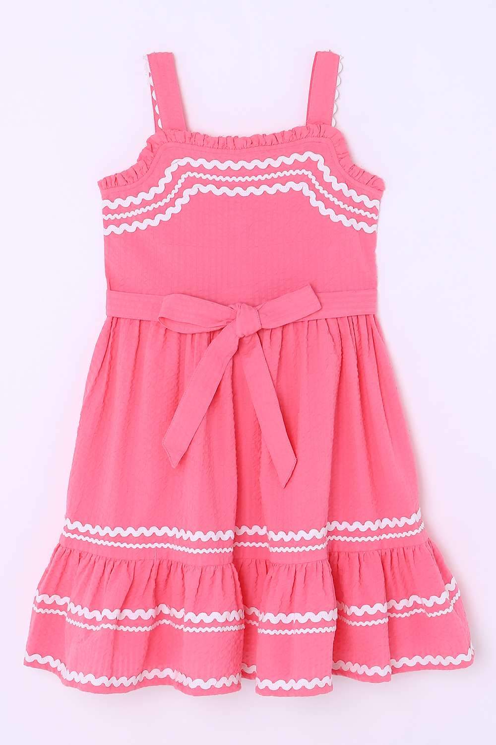 Solid-Blended-Fabric-Square-Neck-Girls-Casual-Wear-Dress
