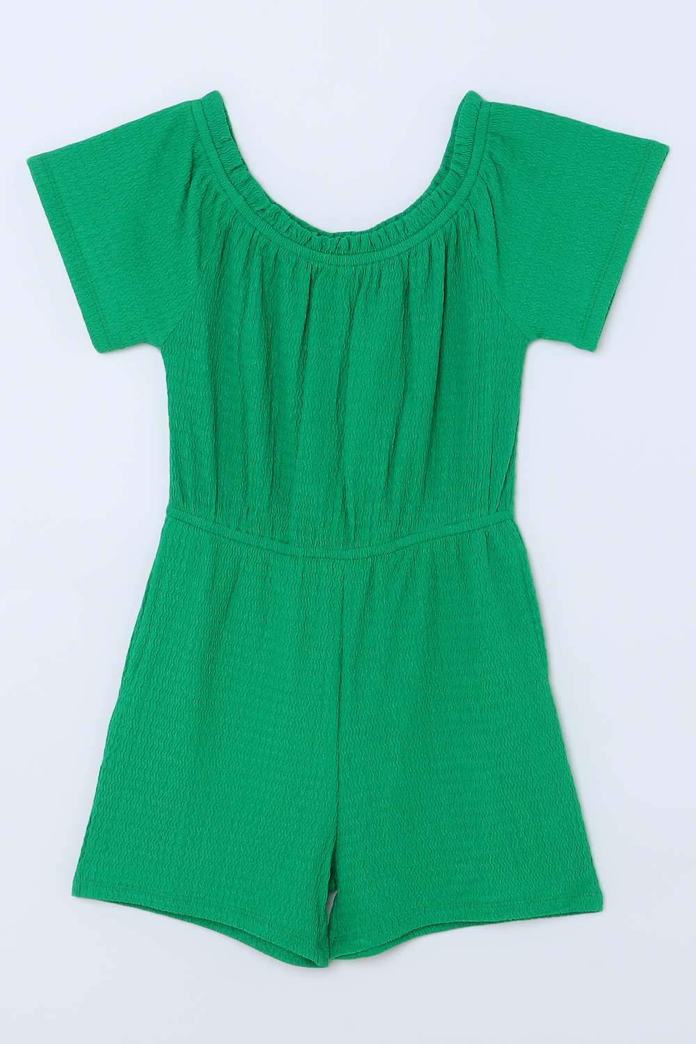 Solid-Blended-Fabric-Round-Neck-Girls-Casual-Wear-Jumpsuit