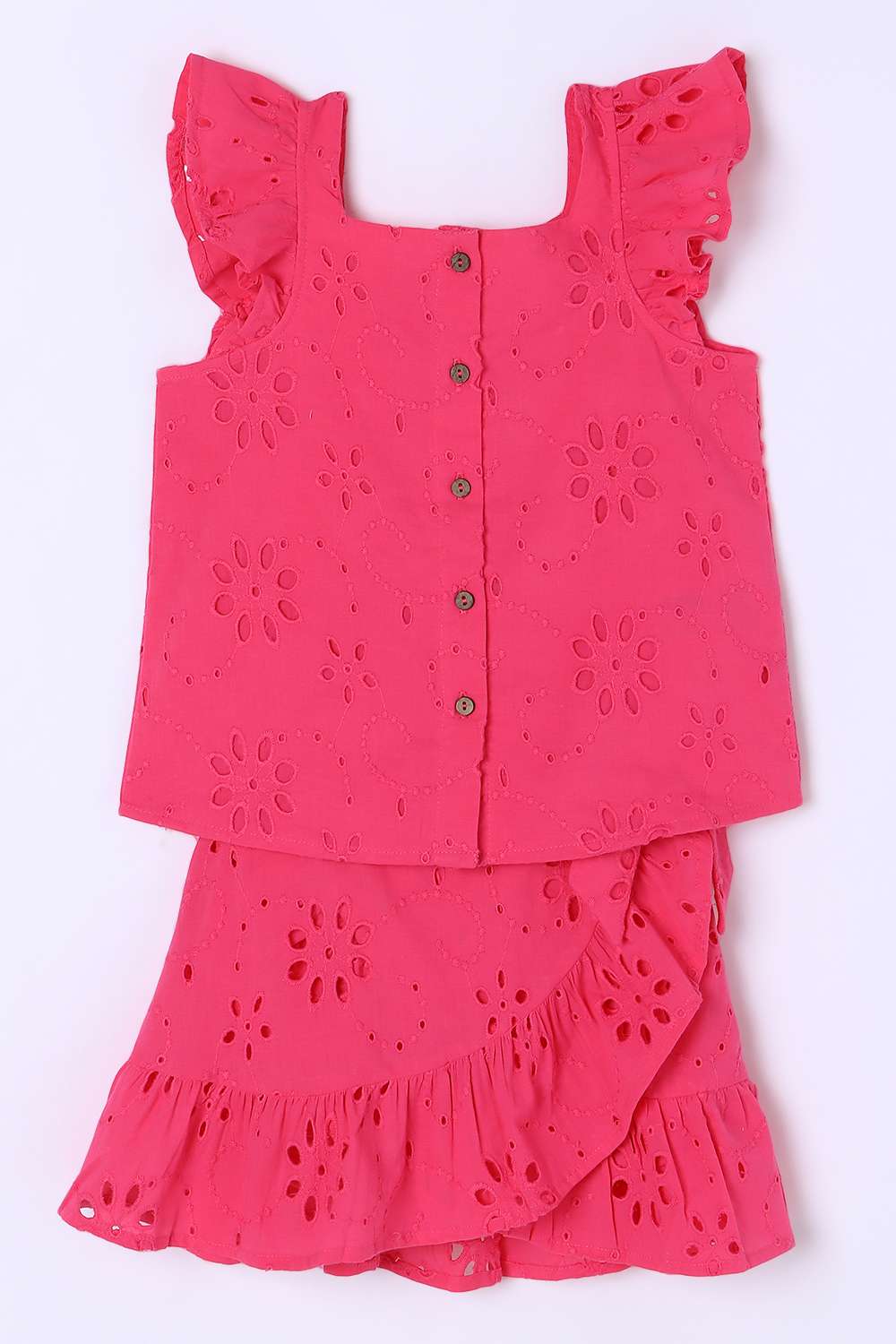 Solid-Cotton-Square-Neck-Girls-Casual-Wear-Clothing-Set