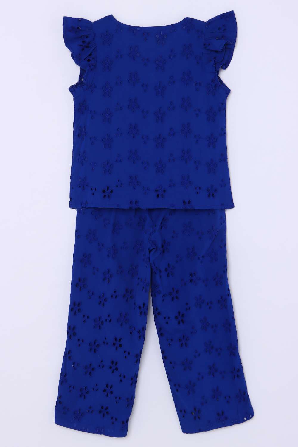 Schiffli-Cotton-V-Neck-Girls-Clothing-Set