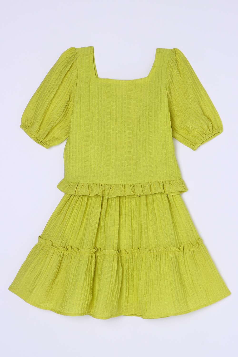 Solid-Blended-Fabric-Square-Neck-Girls-Casual-Wear-Co-Ord-Set