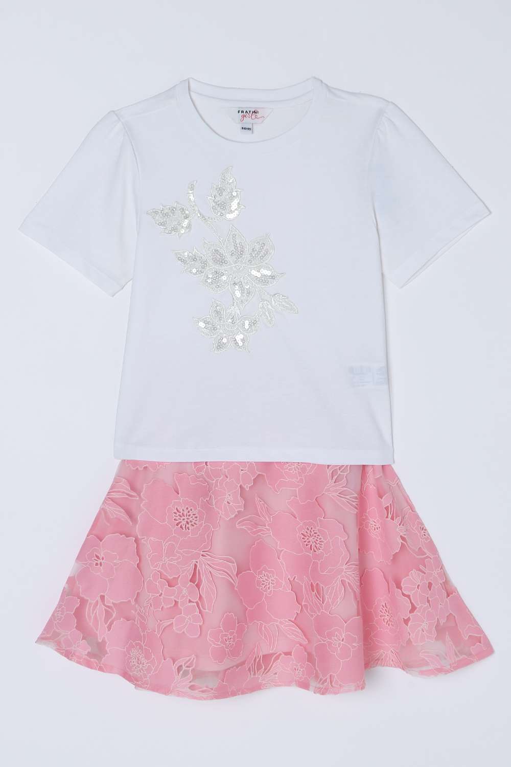 Floral-Blended-Fabric-Round-Neck-Girls-Casual-Wear-Co-Ord-Set