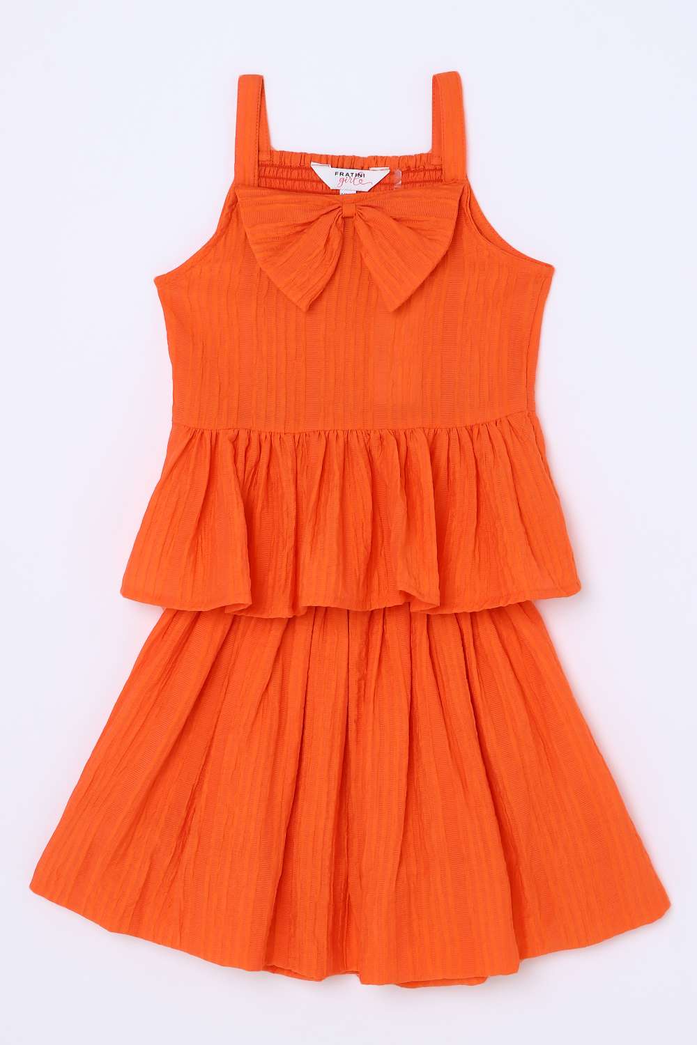 Solid-Blended-Fabric-Round-Neck-Girls-Casual-Wear-Co-Ord-Set