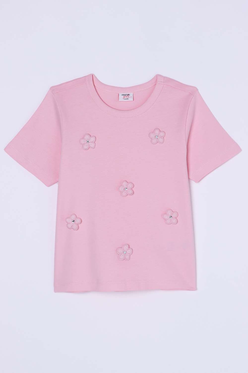 Solid-Cotton-Round-Neck-Girls-T-Shirt