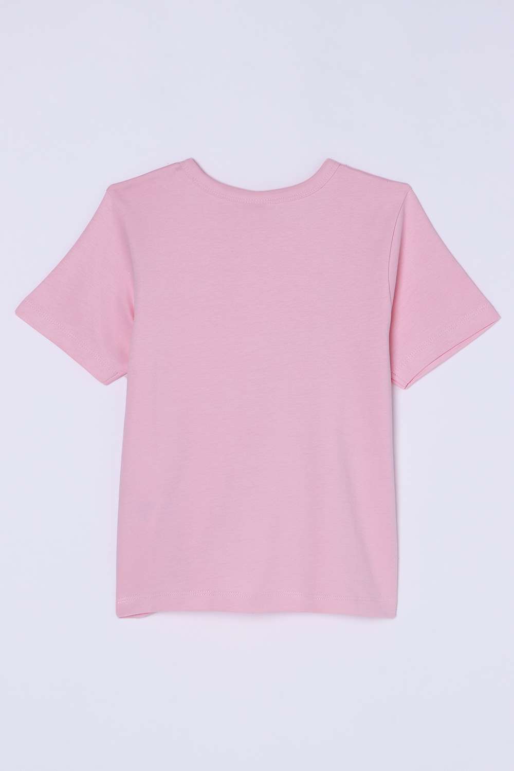 Solid-Cotton-Round-Neck-Girls-T-Shirt