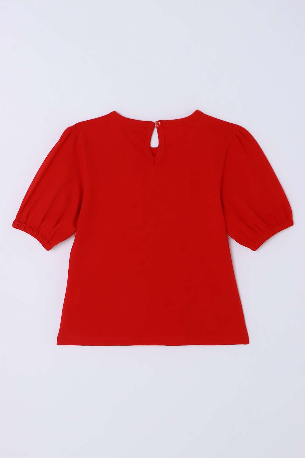 Solid-Cotton-Round-Neck-Girls-T-Shirt