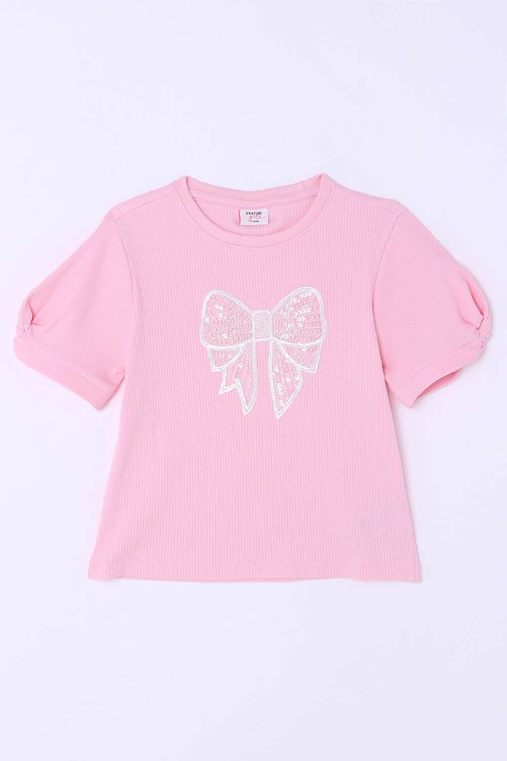 Embellished-Cotton-Round-Neck-Girls-T-Shirt