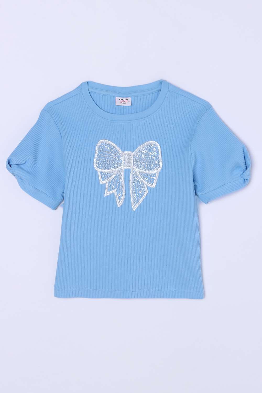 Solid-Cotton-Round-Neck-Girls-T-Shirt