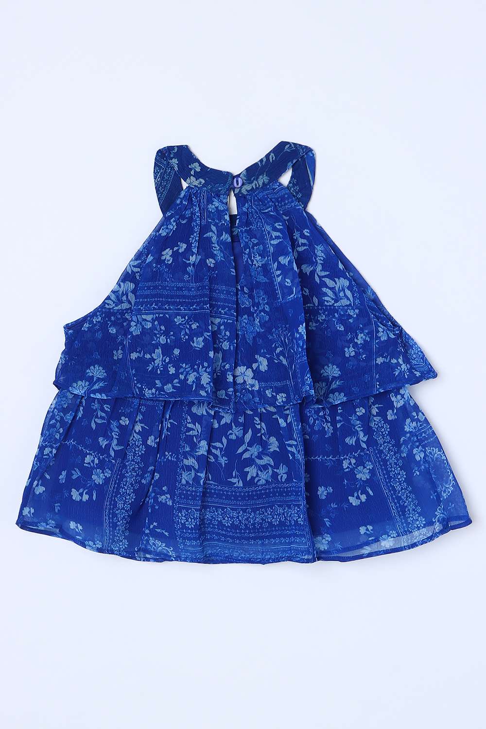 Floral-Blended-Fabric-Halter-Neck-Girls-Top