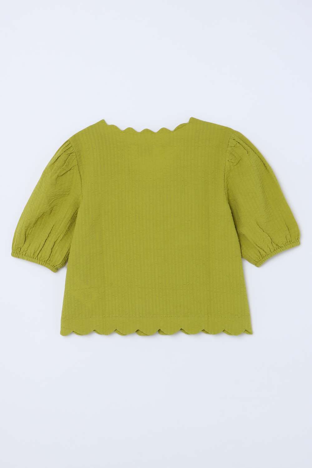 Solid-Blended-Fabric-Tie-Up-Neck-Girls-Top