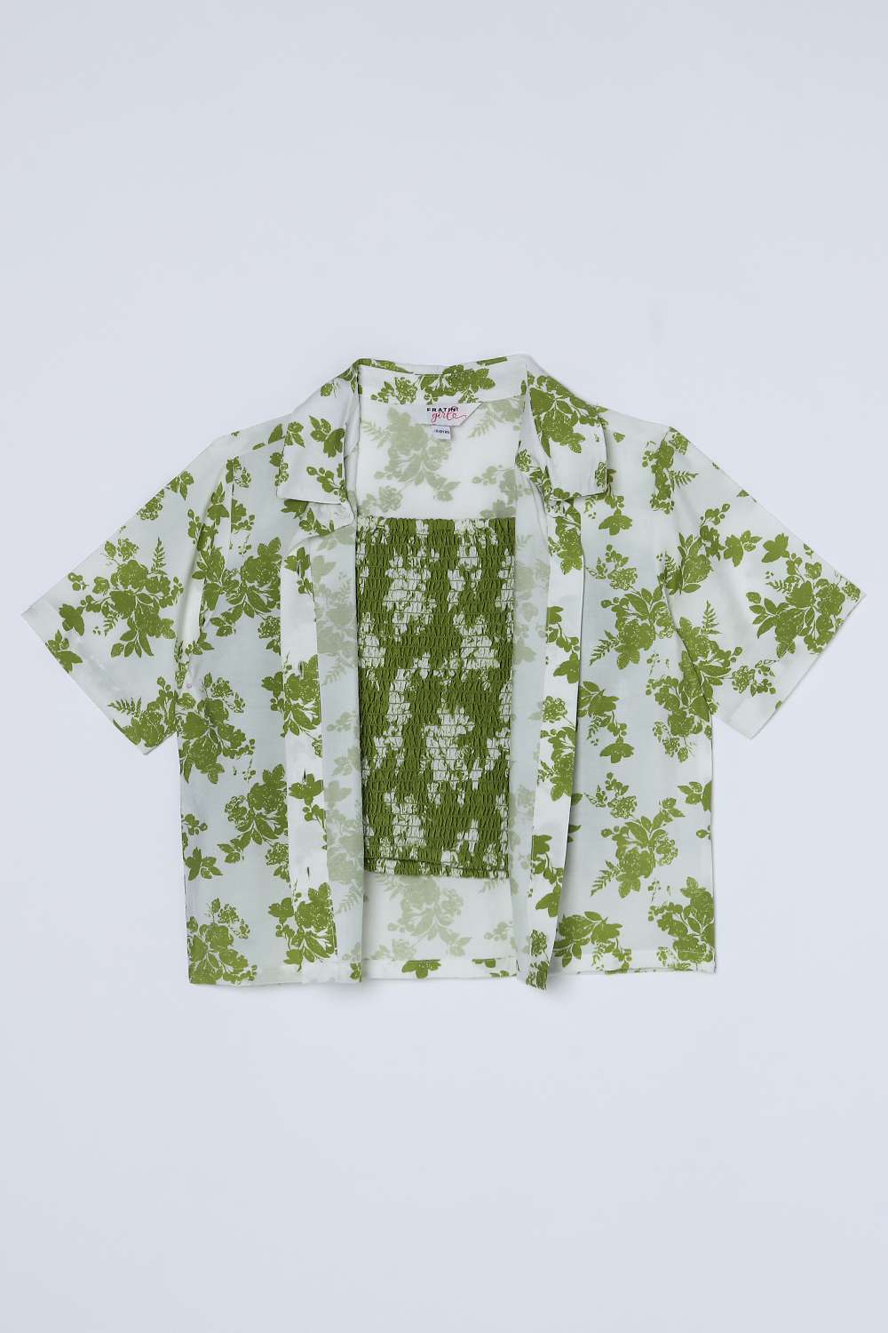 Printed-Blended-Fabric-Collared-Girls-Top