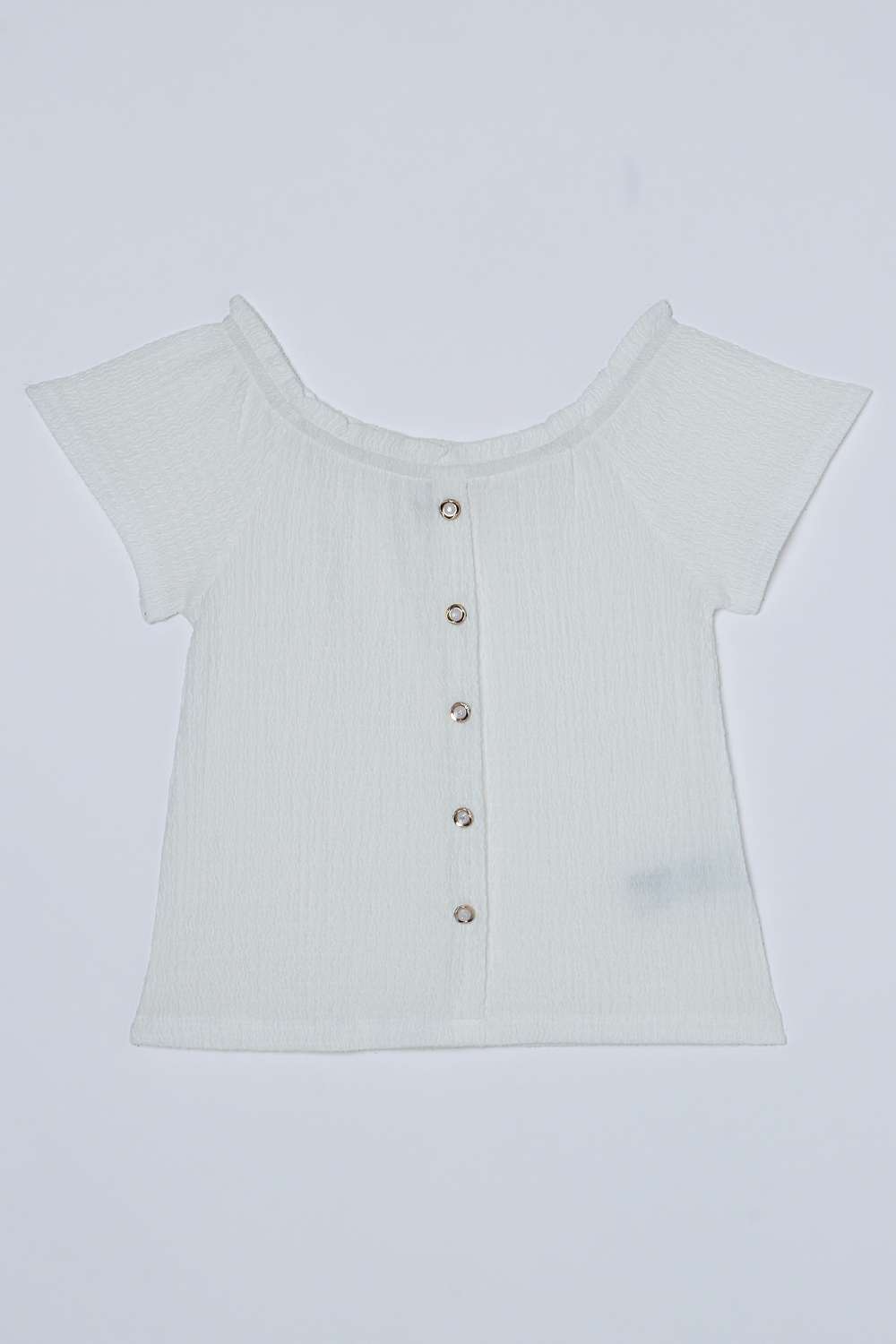 Solid-Blended-Fabric-Off-Shoulder-Girls-Top