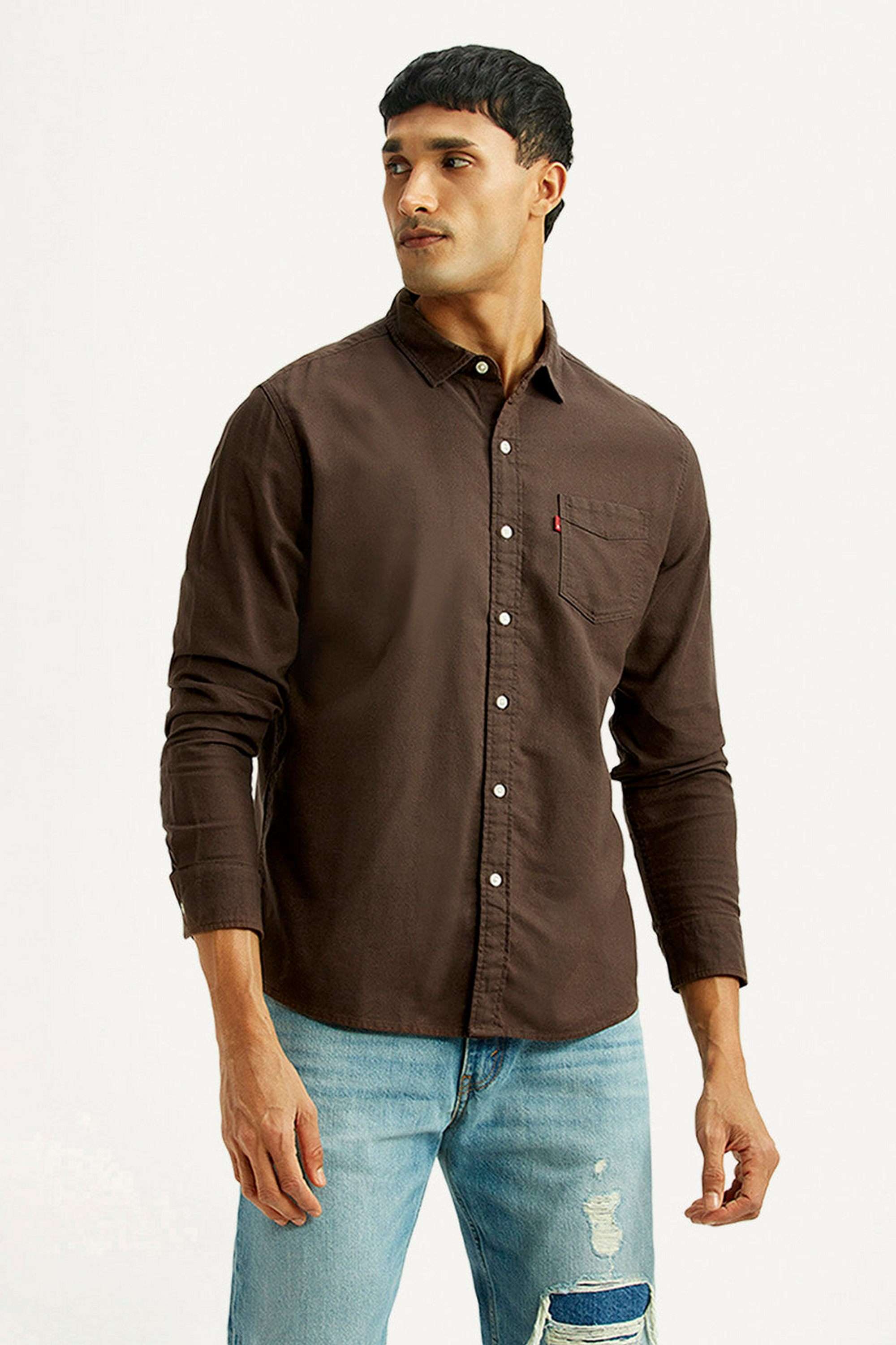 Solid-Cotton-Slim-Fit-Men-s-Casual-Wear-Shirt