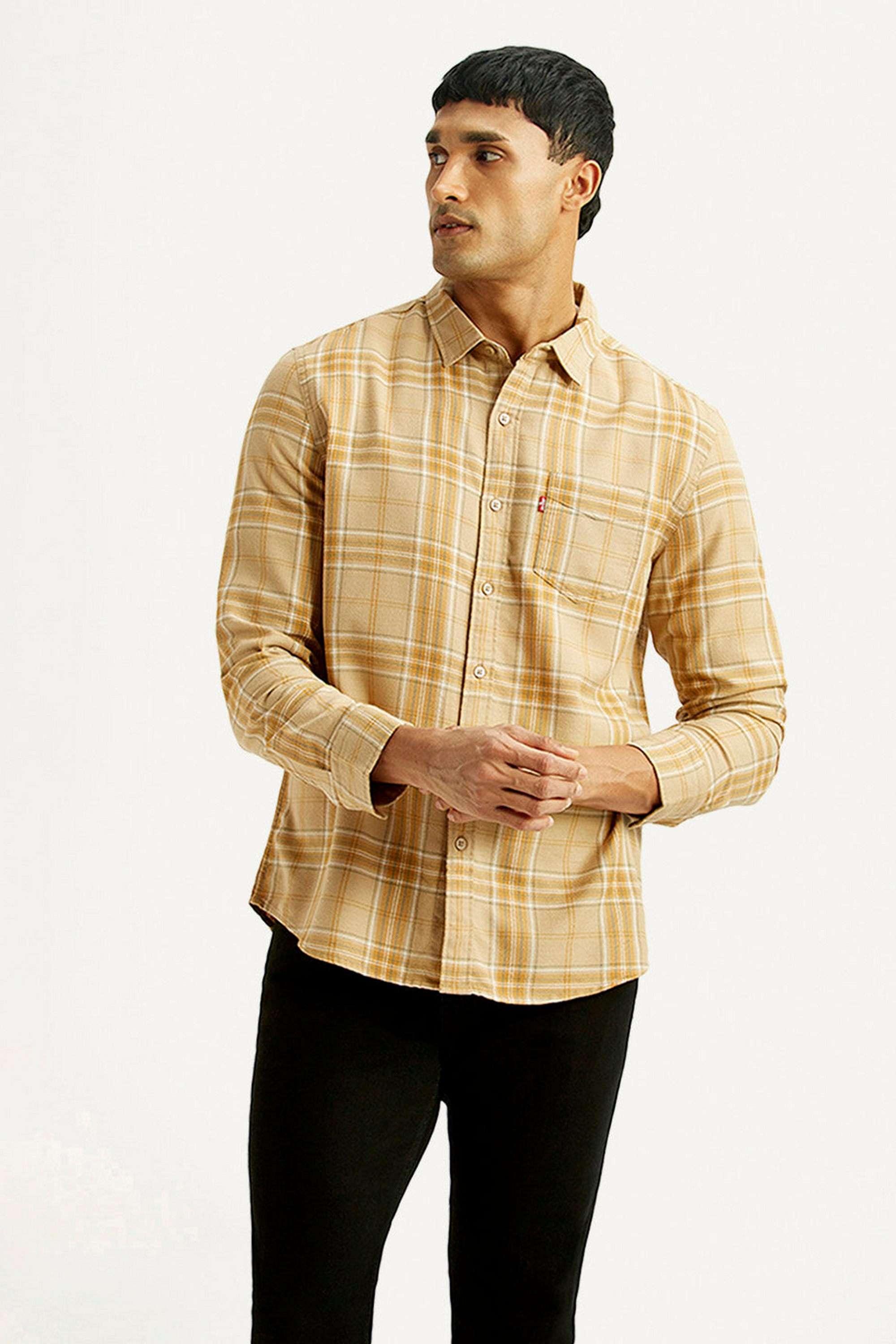 Checks-Cotton-Slim-Fit-Men-s-Casual-Wear-Shirt